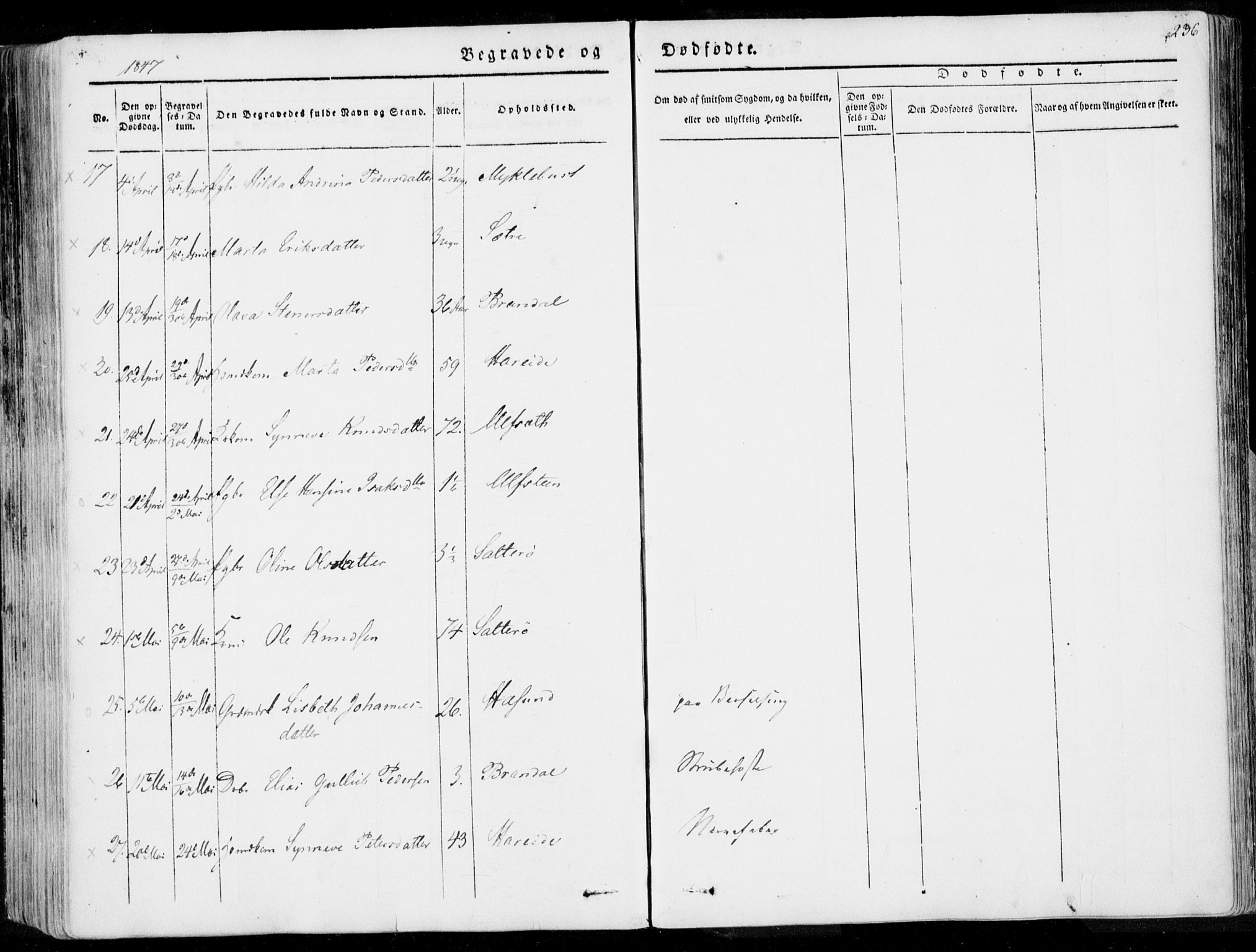 Ministerialprotokoller, klokkerbøker og fødselsregistre - Møre og Romsdal, AV/SAT-A-1454/509/L0104: Parish register (official) no. 509A02, 1833-1847, p. 236