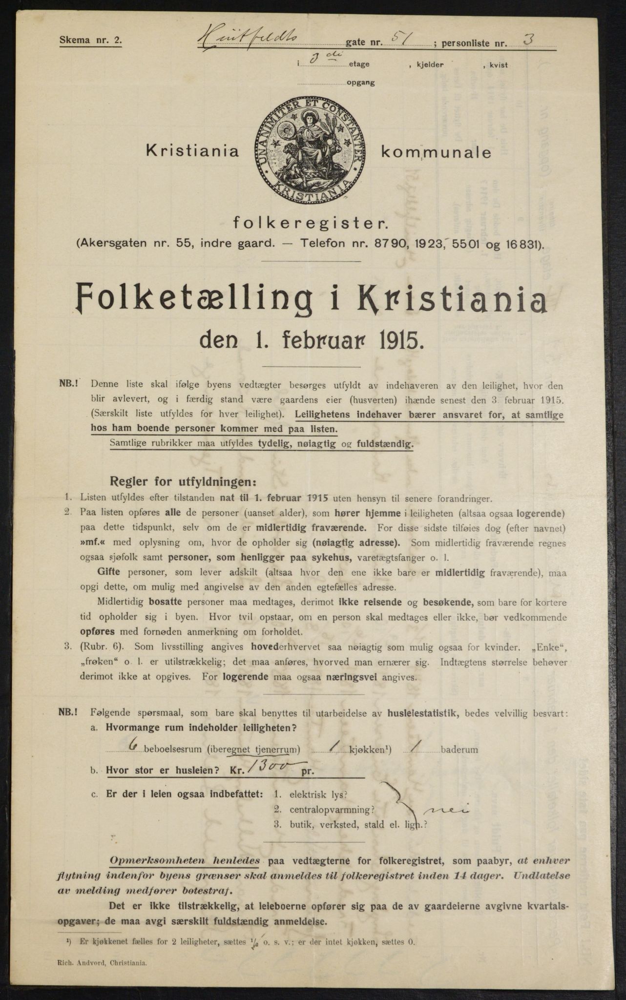 OBA, Municipal Census 1915 for Kristiania, 1915, p. 41732