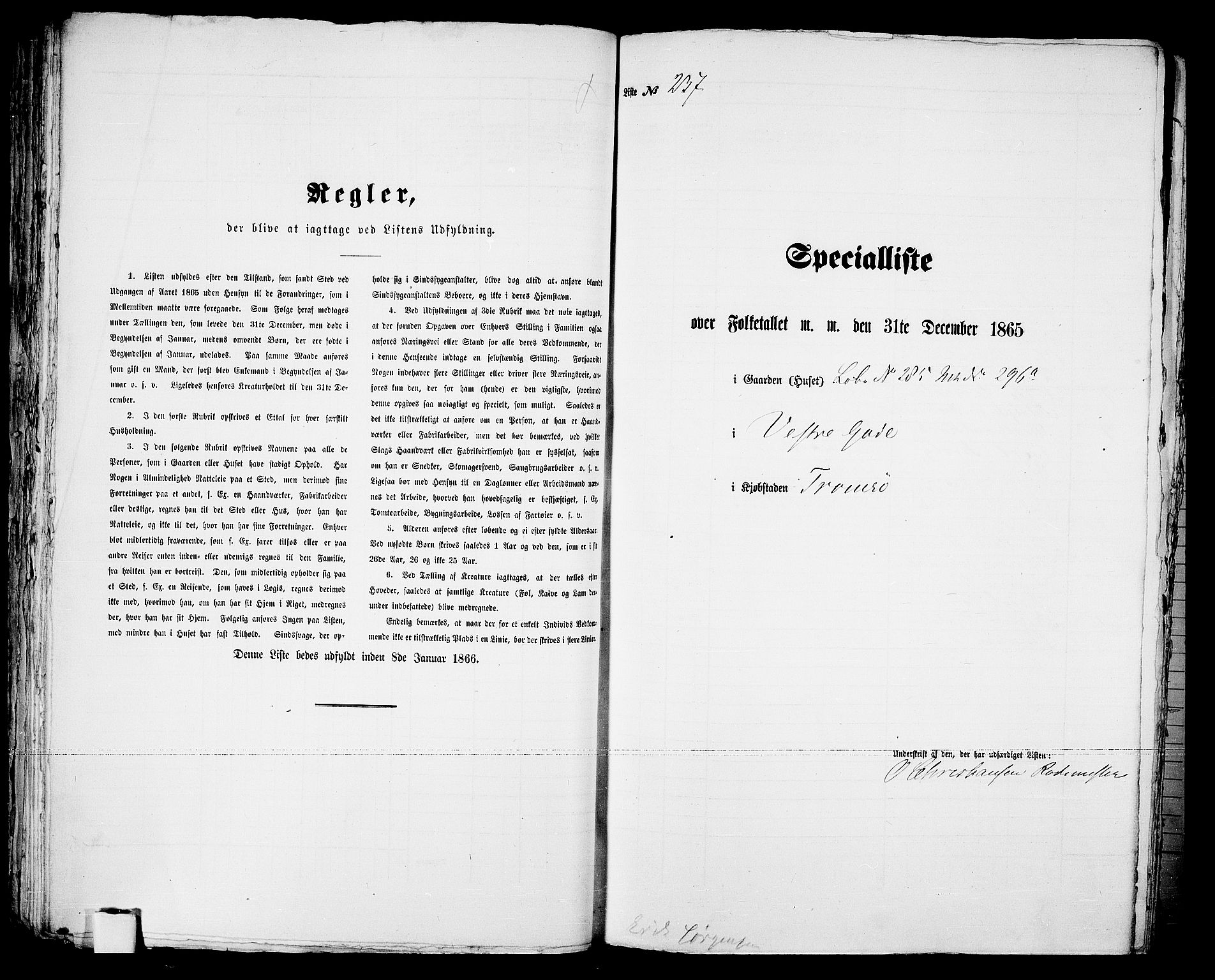 RA, 1865 census for Tromsø, 1865, p. 490