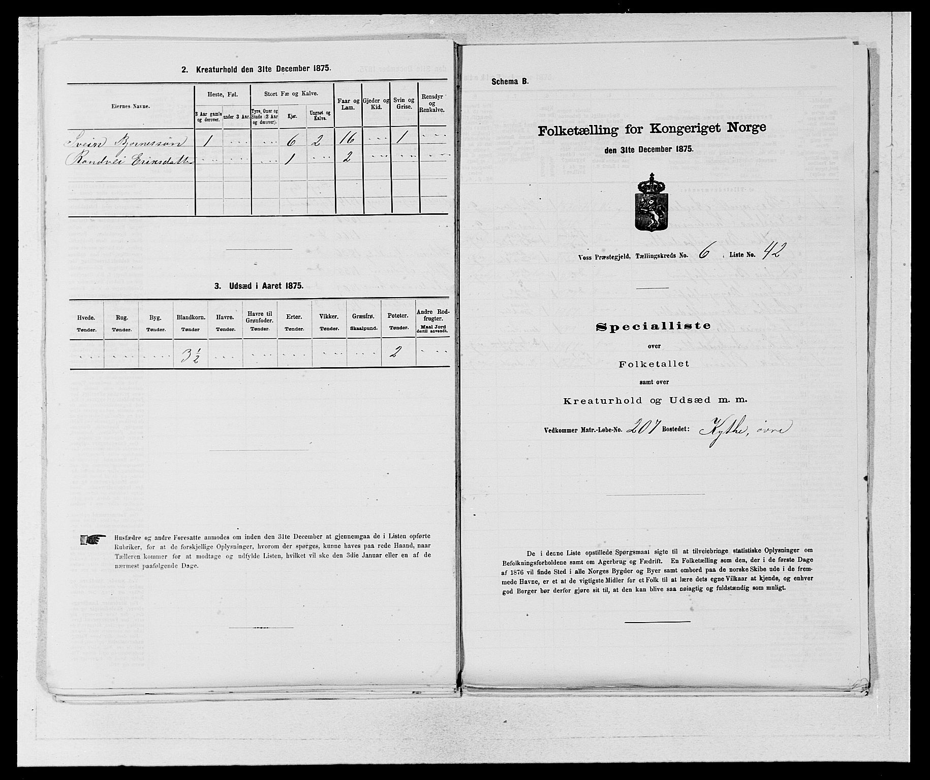 SAB, 1875 census for 1235P Voss, 1875, p. 783