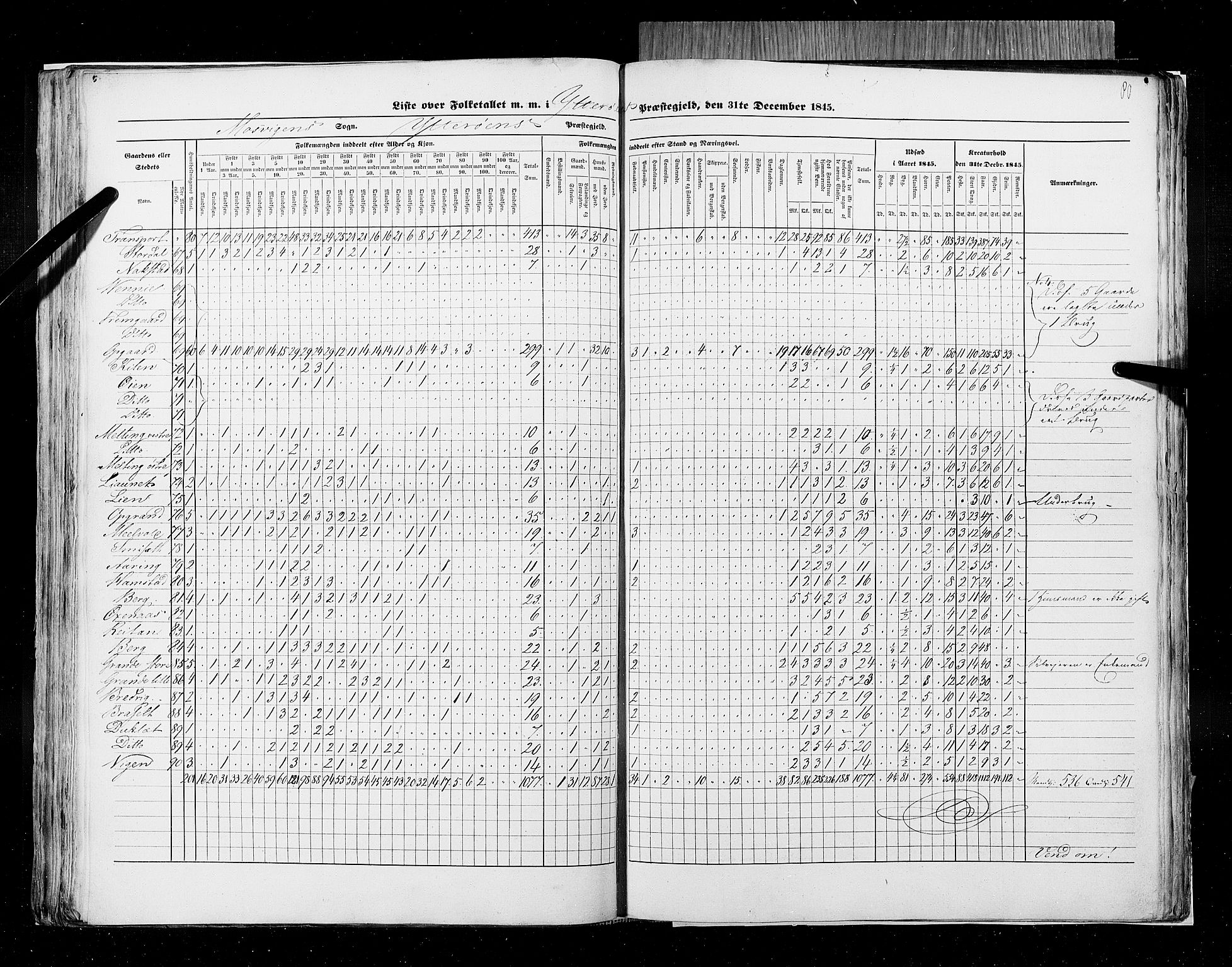 RA, Census 1845, vol. 9A: Nordre Trondhjems amt, 1845, p. 80