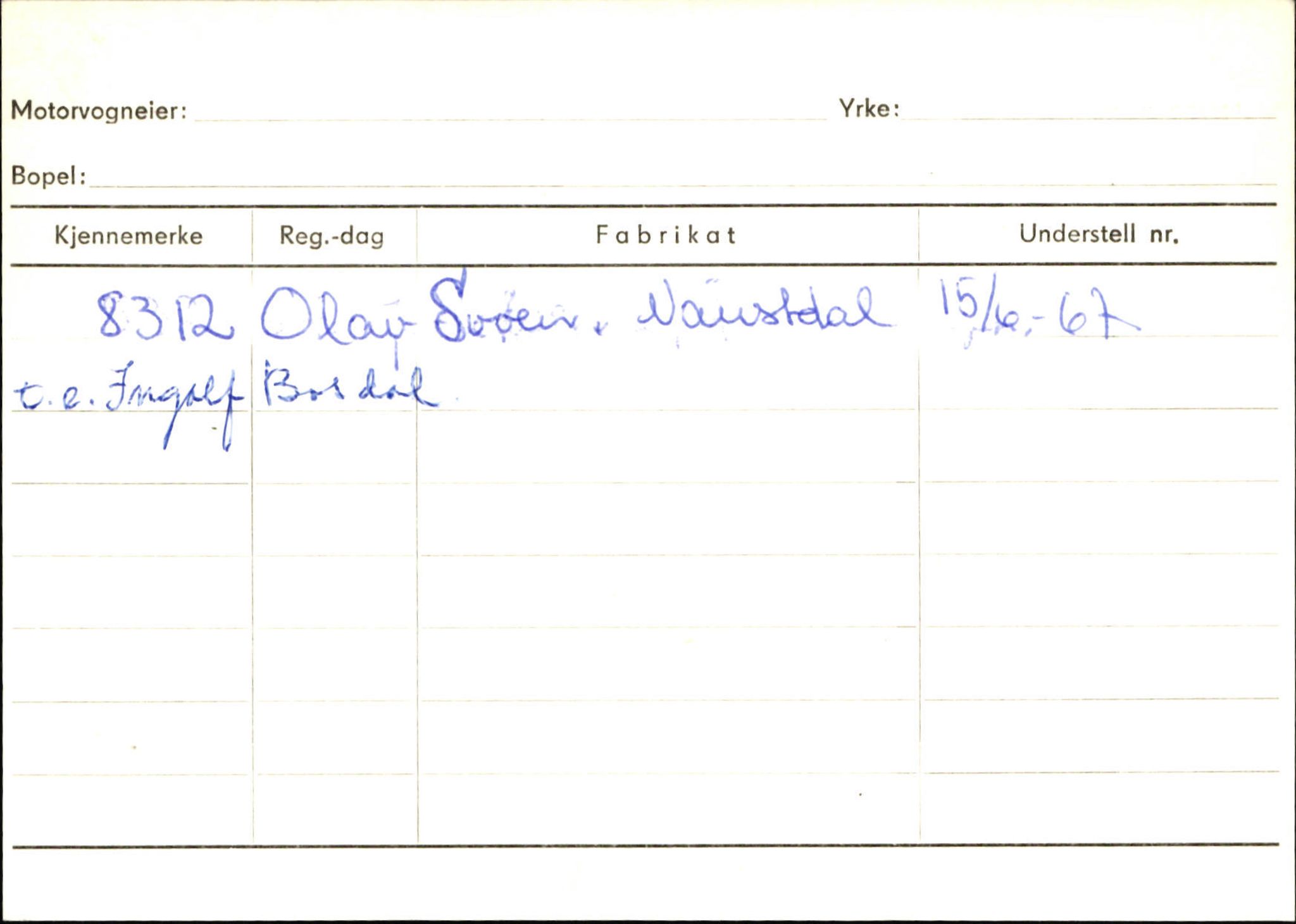 Statens vegvesen, Sogn og Fjordane vegkontor, AV/SAB-A-5301/4/F/L0132: Eigarregister Askvoll A-Å. Balestrand A-Å, 1945-1975, p. 629