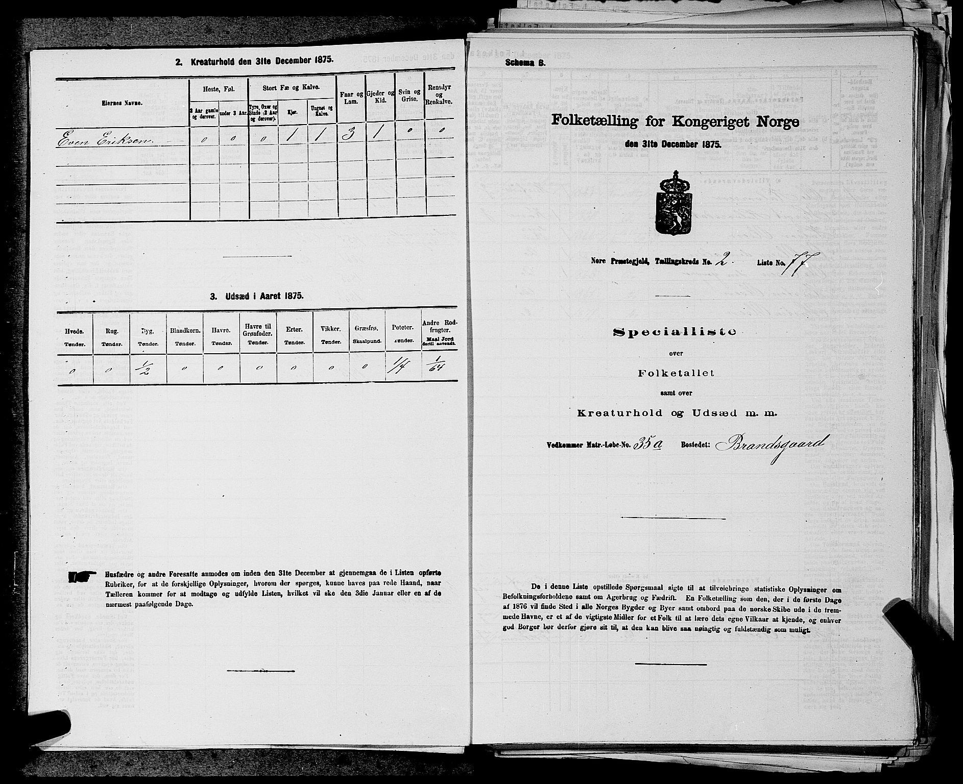 SAKO, 1875 census for 0633P Nore, 1875, p. 173