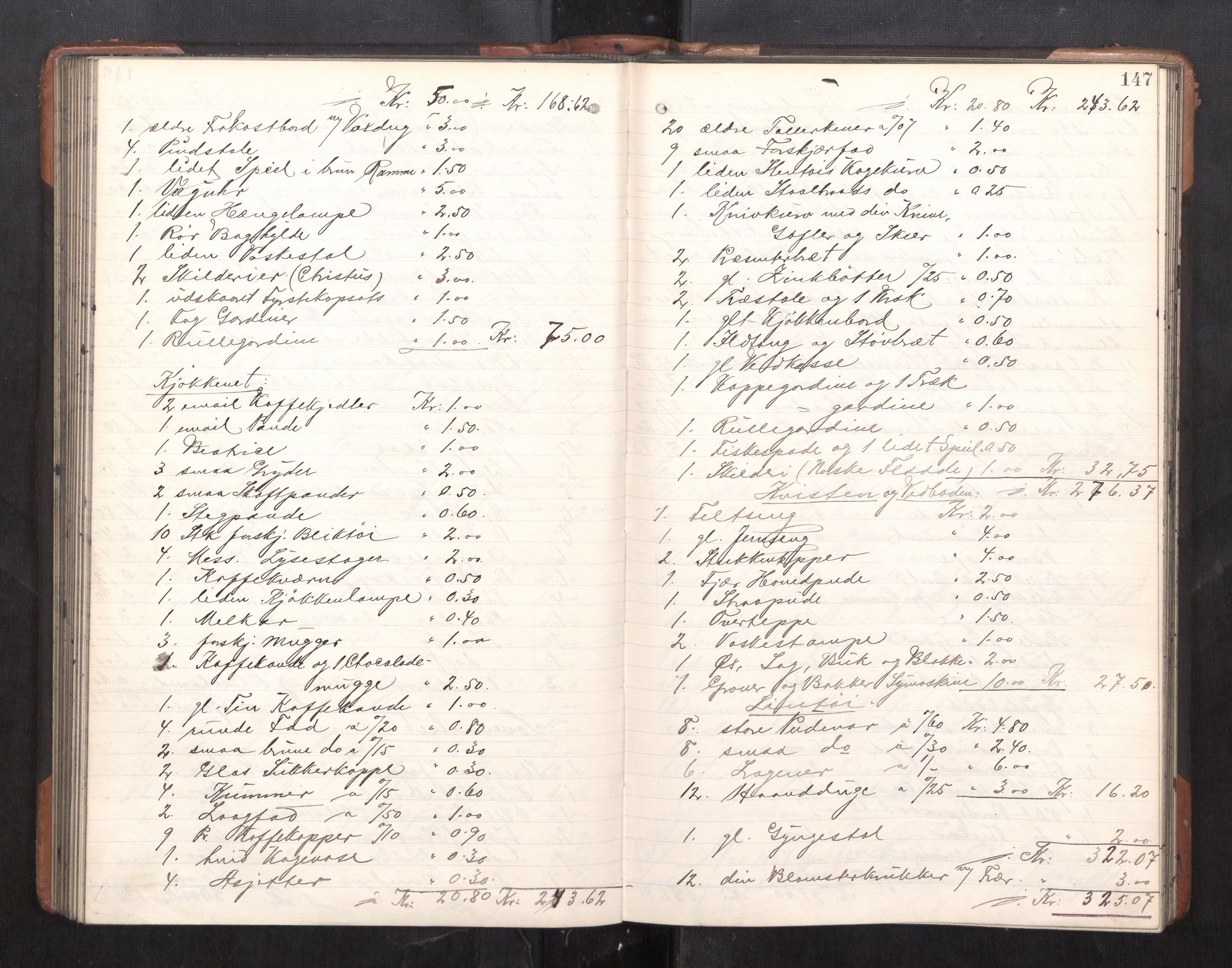 Trondheim byfogd, AV/SAT-A-0003/1/3/3C/L0025: Skifteregistreringsprotokoll - 24/1-14/7. (u/ register), 1906-1909, p. 147