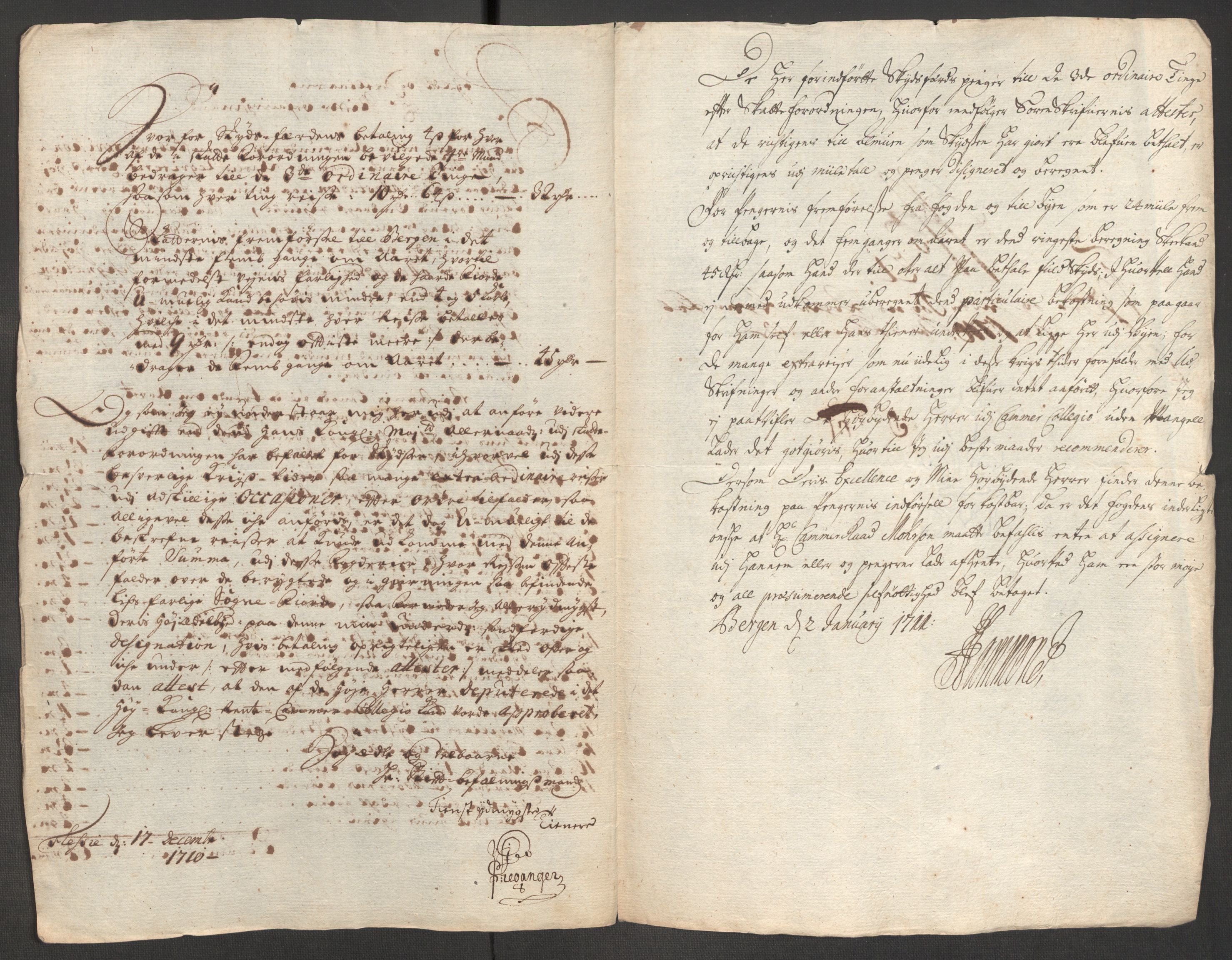 Rentekammeret inntil 1814, Reviderte regnskaper, Fogderegnskap, AV/RA-EA-4092/R52/L3316: Fogderegnskap Sogn, 1709-1710, p. 375