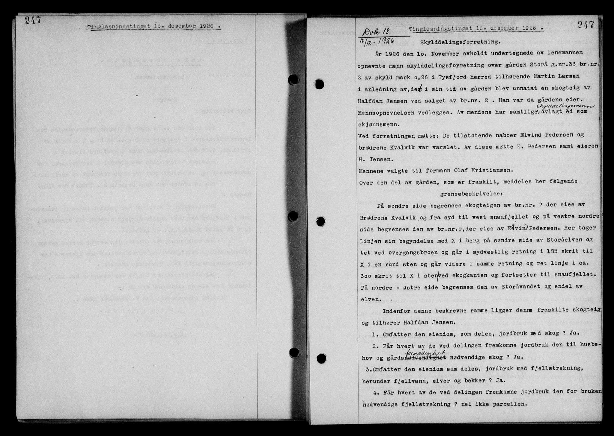 Steigen og Ofoten sorenskriveri, AV/SAT-A-0030/1/2/2C/L0014: Mortgage book no. 13 og 15, 1926-1927, Deed date: 16.12.1926