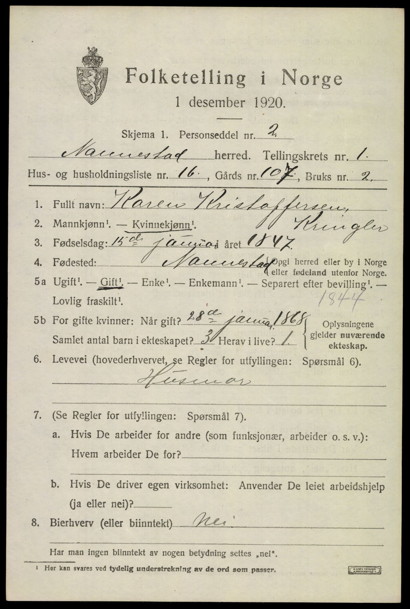 SAO, 1920 census for Nannestad, 1920, p. 1755