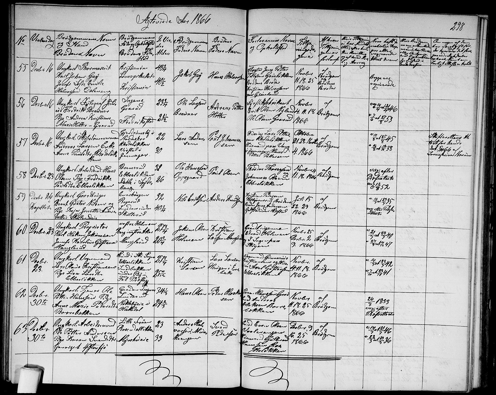 Østre Aker prestekontor Kirkebøker, SAO/A-10840/G/Ga/L0002: Parish register (copy) no. I 2, 1861-1867, p. 298