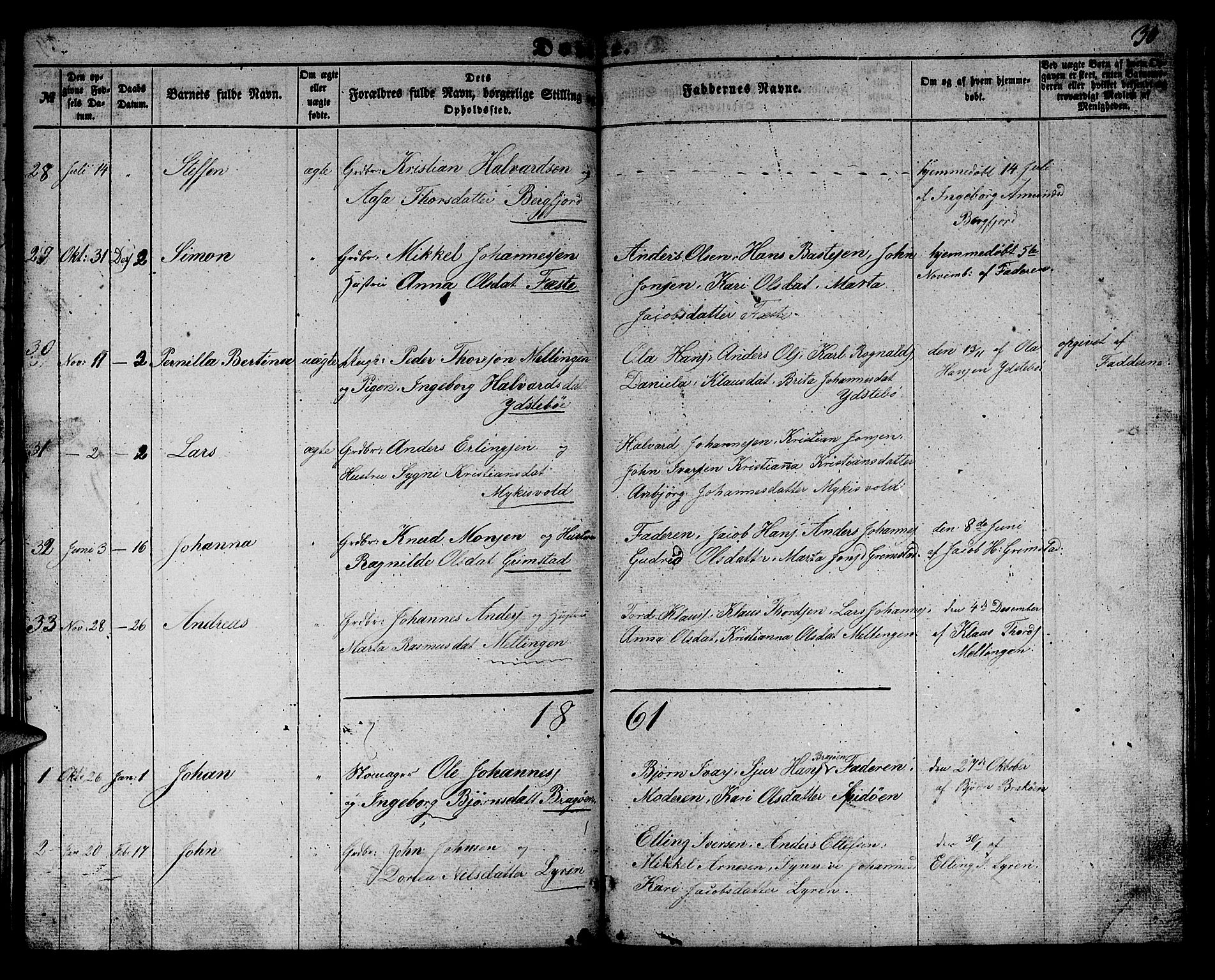 Alversund Sokneprestembete, SAB/A-73901/H/Ha/Hab: Parish register (copy) no. B 1, 1852-1865, p. 30
