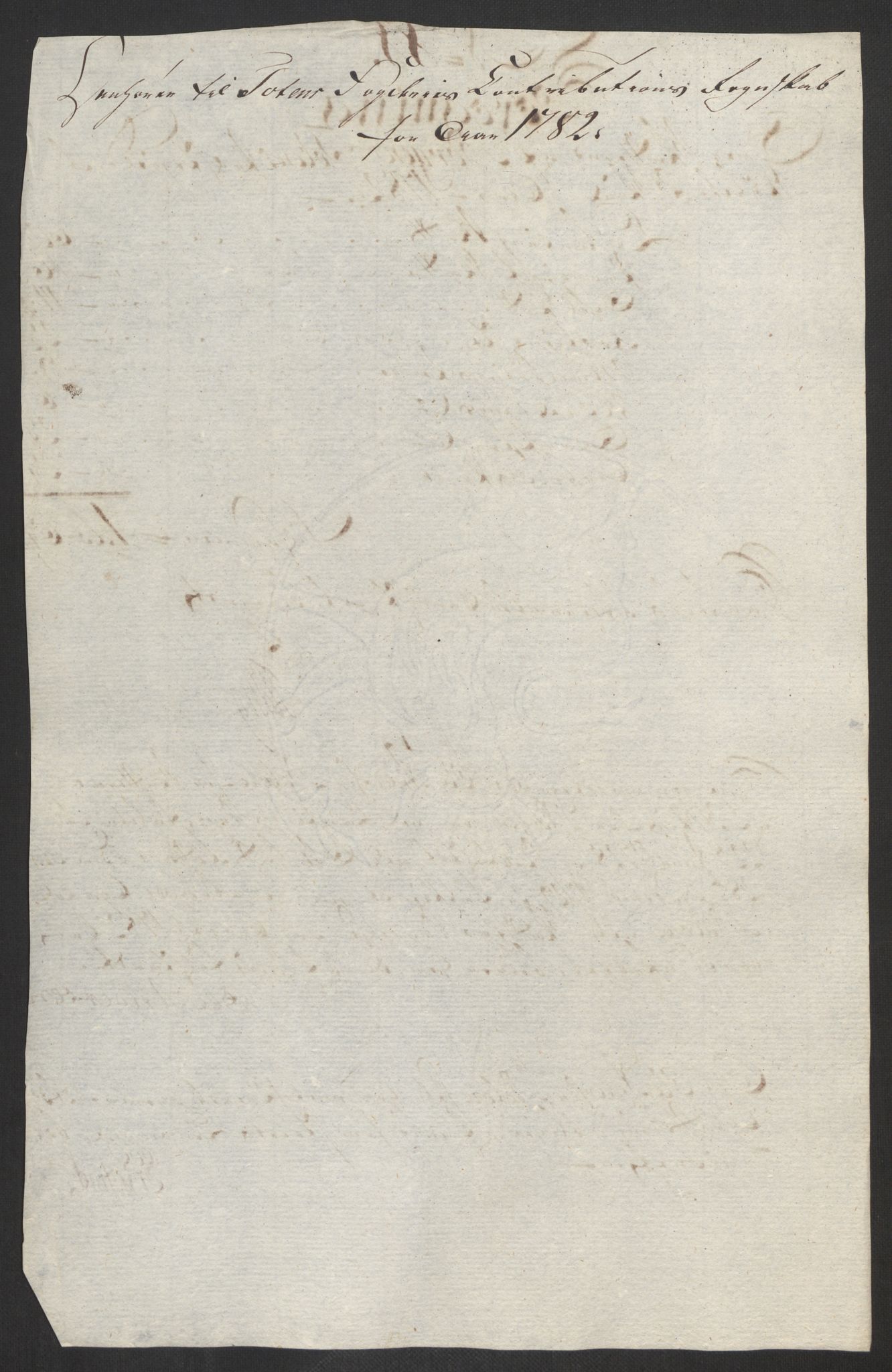 Rentekammeret inntil 1814, Reviderte regnskaper, Fogderegnskap, AV/RA-EA-4092/R19/L1369: Fogderegnskap Toten, Hadeland og Vardal, 1782, p. 286