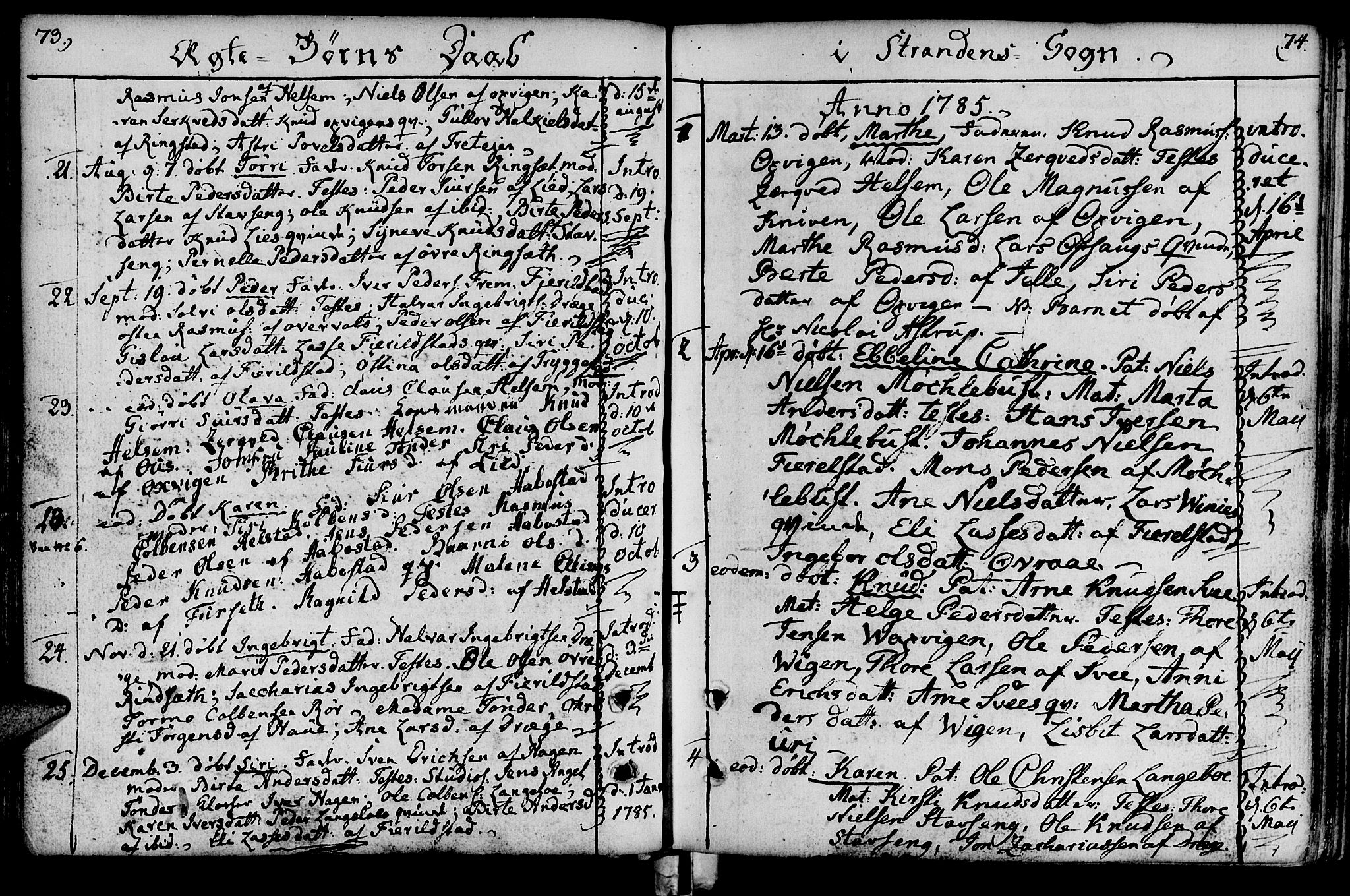 Ministerialprotokoller, klokkerbøker og fødselsregistre - Møre og Romsdal, AV/SAT-A-1454/520/L0271: Parish register (official) no. 520A01, 1759-1801, p. 73-74