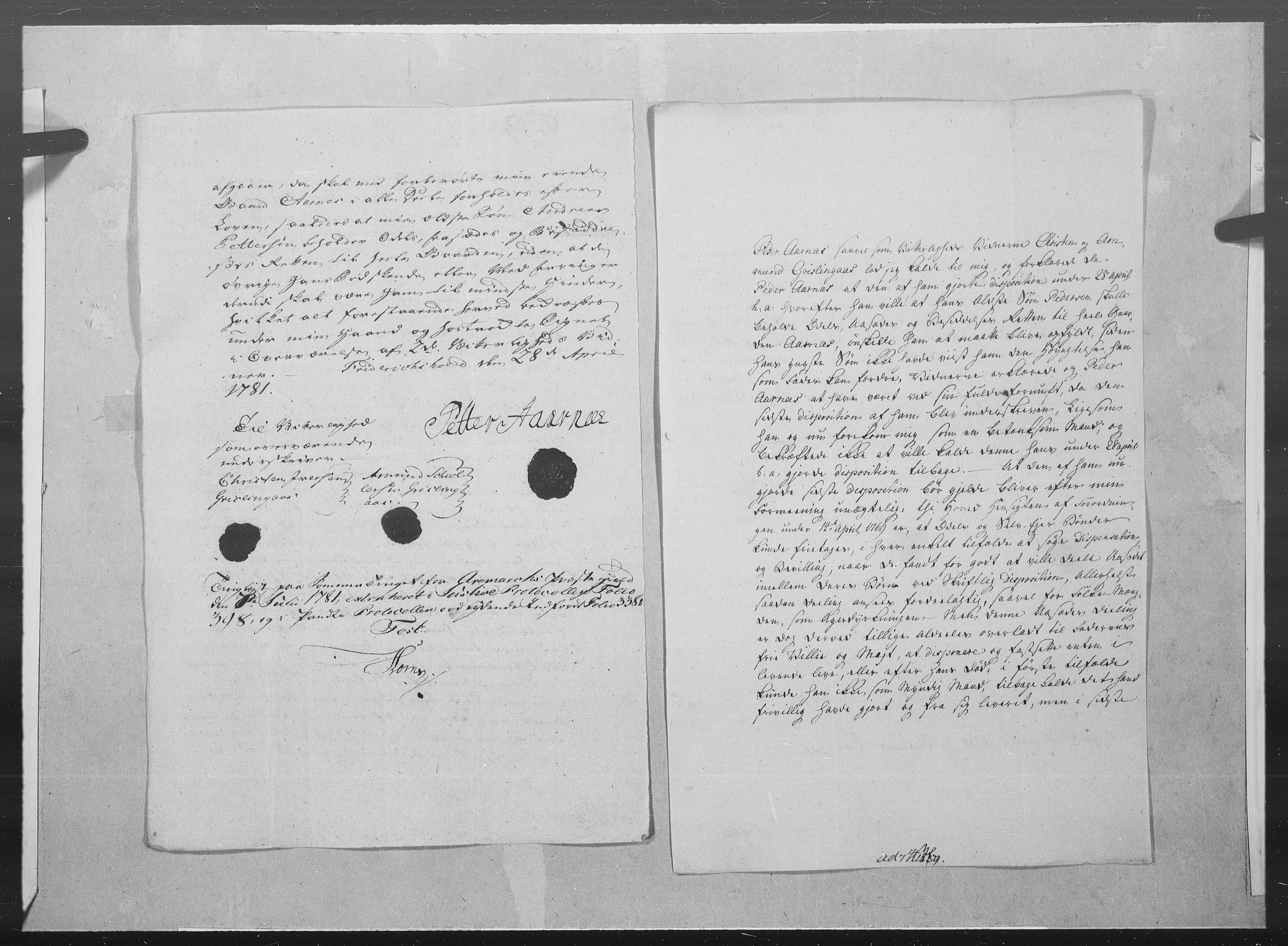 Danske Kanselli 1572-1799, AV/RA-EA-3023/F/Fc/Fcc/Fcca/L0240: Norske innlegg 1572-1799, 1781, p. 115