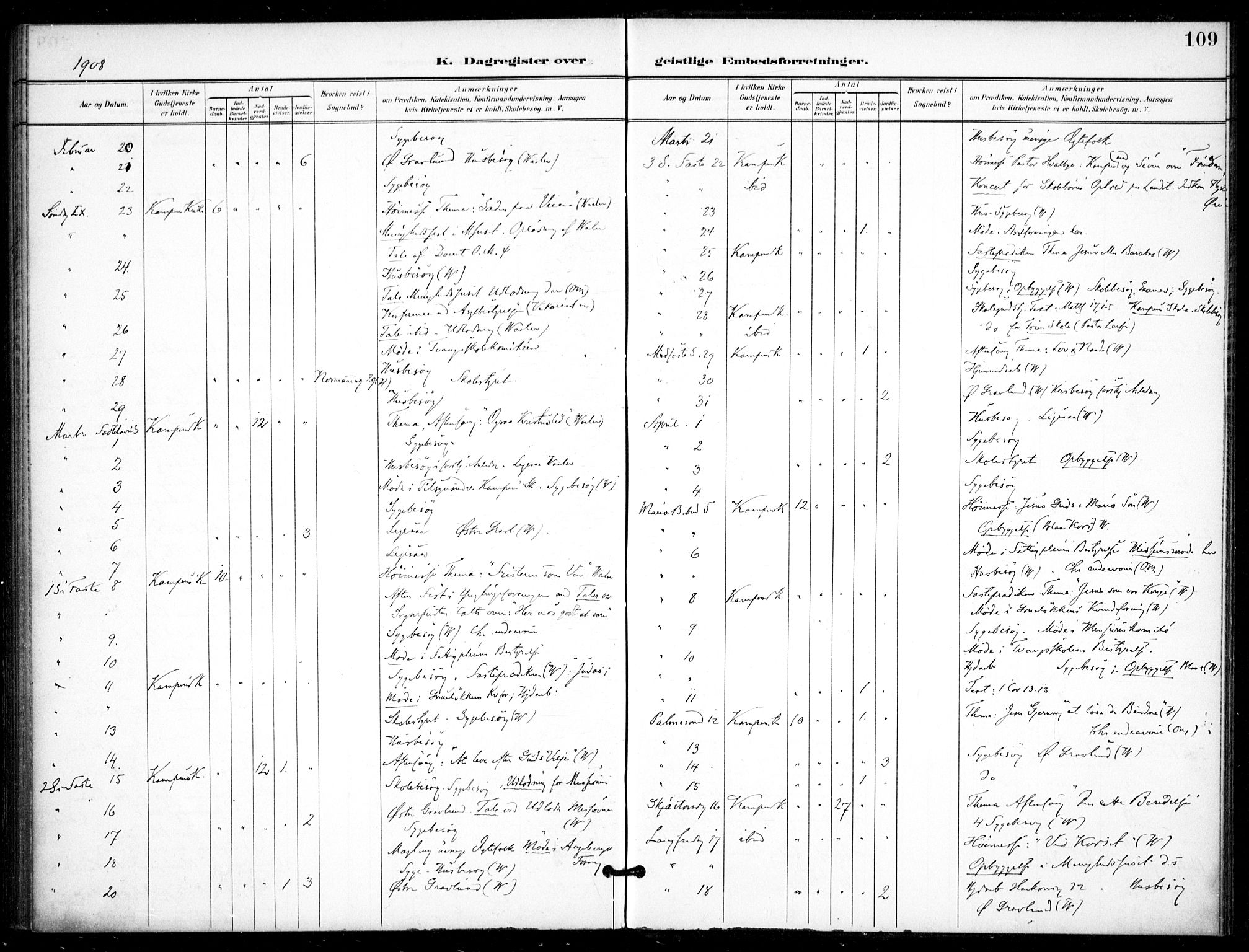 Kampen prestekontor Kirkebøker, AV/SAO-A-10853/F/Fb/L0003: Parish register (official) no. II 3, 1896-1936, p. 109