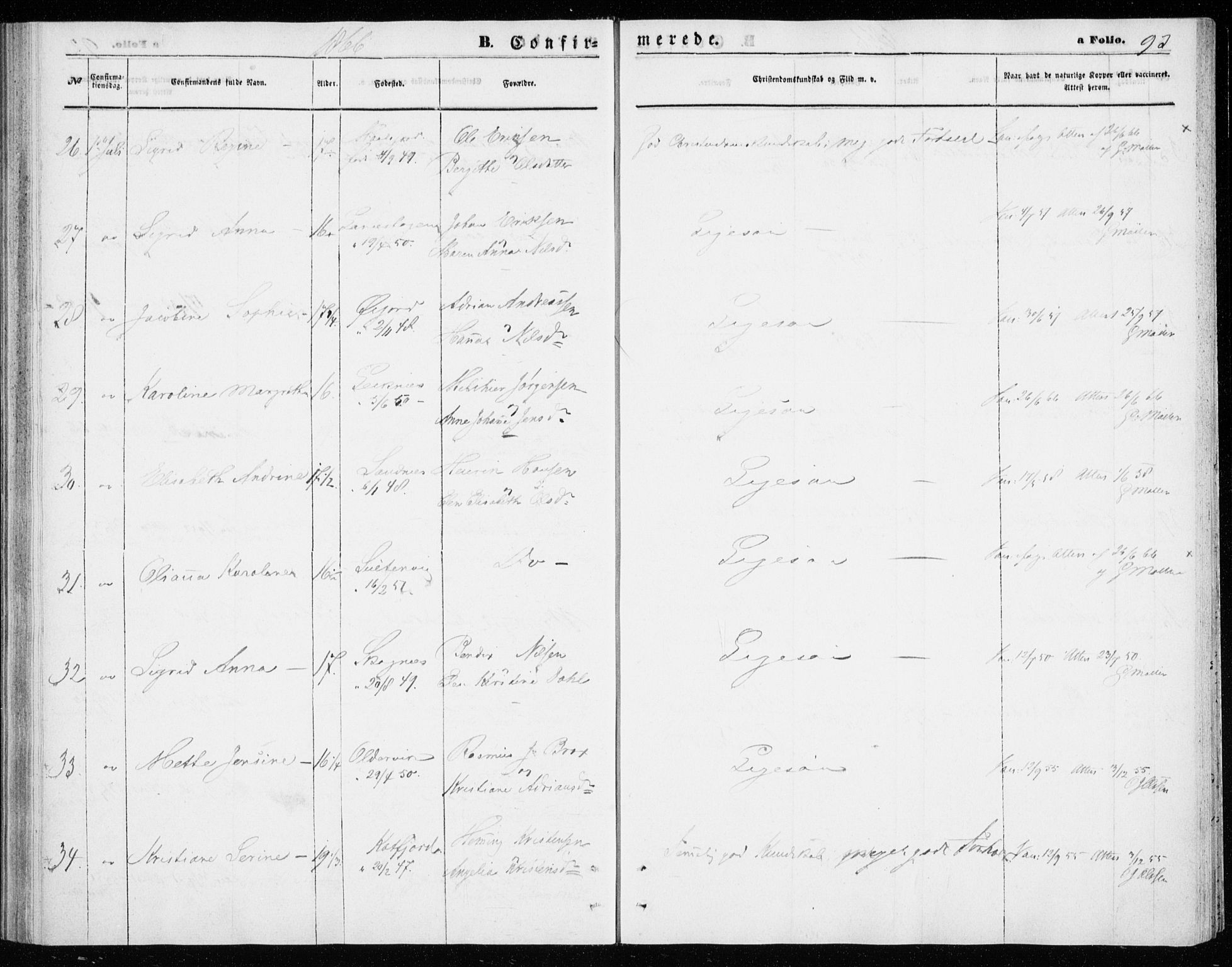 Lenvik sokneprestembete, AV/SATØ-S-1310/H/Ha/Haa/L0009kirke: Parish register (official) no. 9, 1866-1873, p. 93