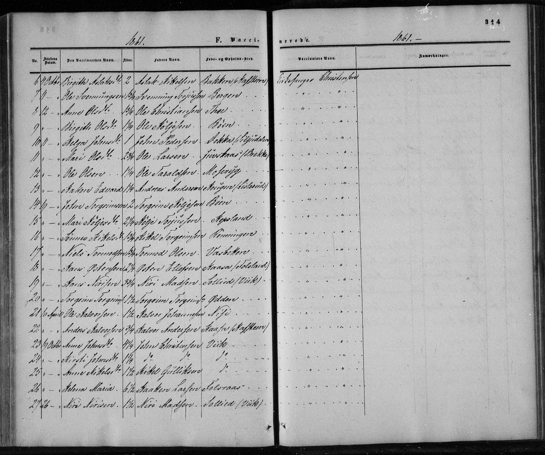Gransherad kirkebøker, SAKO/A-267/F/Fa/L0003: Parish register (official) no. I 3, 1859-1870, p. 314