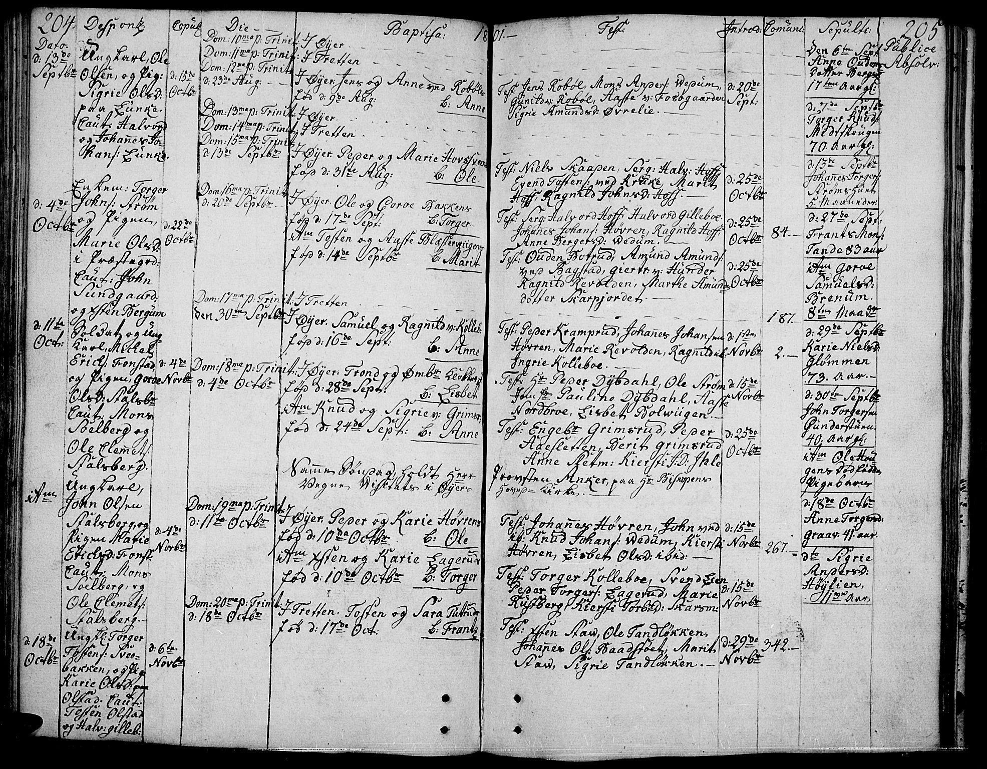 Øyer prestekontor, AV/SAH-PREST-084/H/Ha/Haa/L0003: Parish register (official) no. 3, 1784-1824, p. 204-205