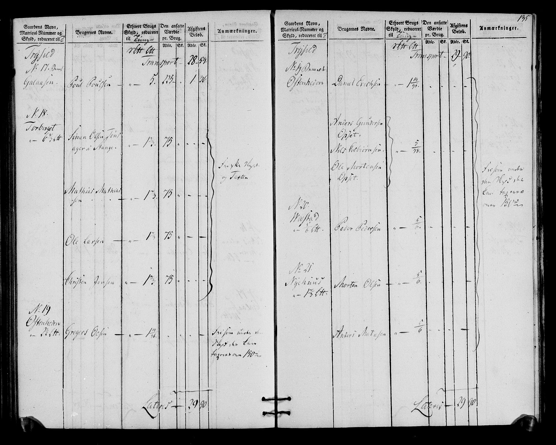 Rentekammeret inntil 1814, Realistisk ordnet avdeling, AV/RA-EA-4070/N/Ne/Nea/L0030: Østerdal fogderi. Oppebørselsregister, 1803-1804, p. 138