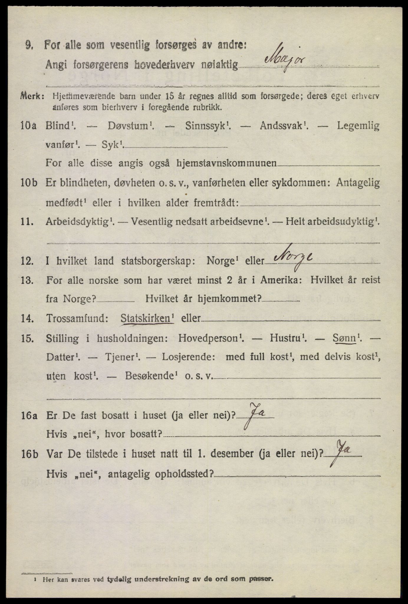 SAKO, 1920 census for Øvre Sandsvær, 1920, p. 2541