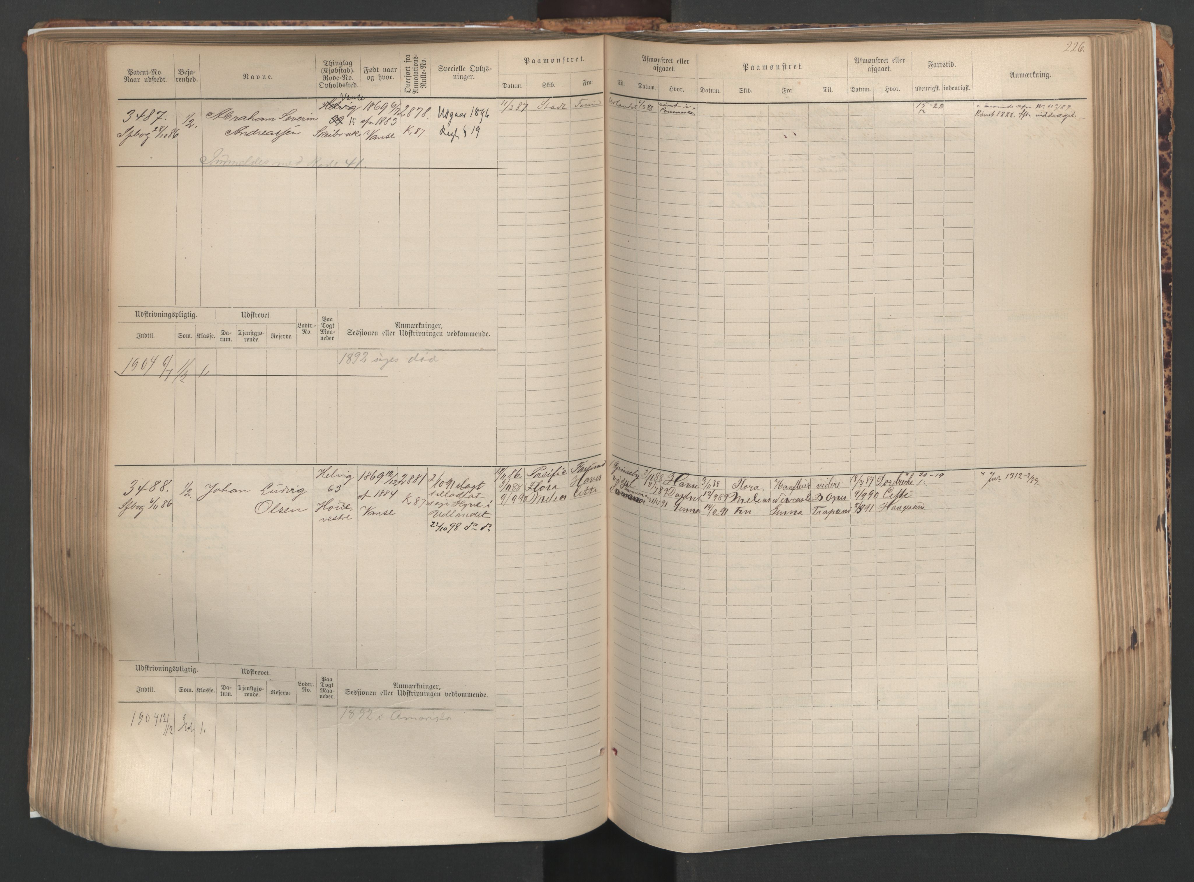 Farsund mønstringskrets, AV/SAK-2031-0017/F/Fb/L0005: Hovedrulle nr 3041-3804, M-8, 1883-1930, p. 229