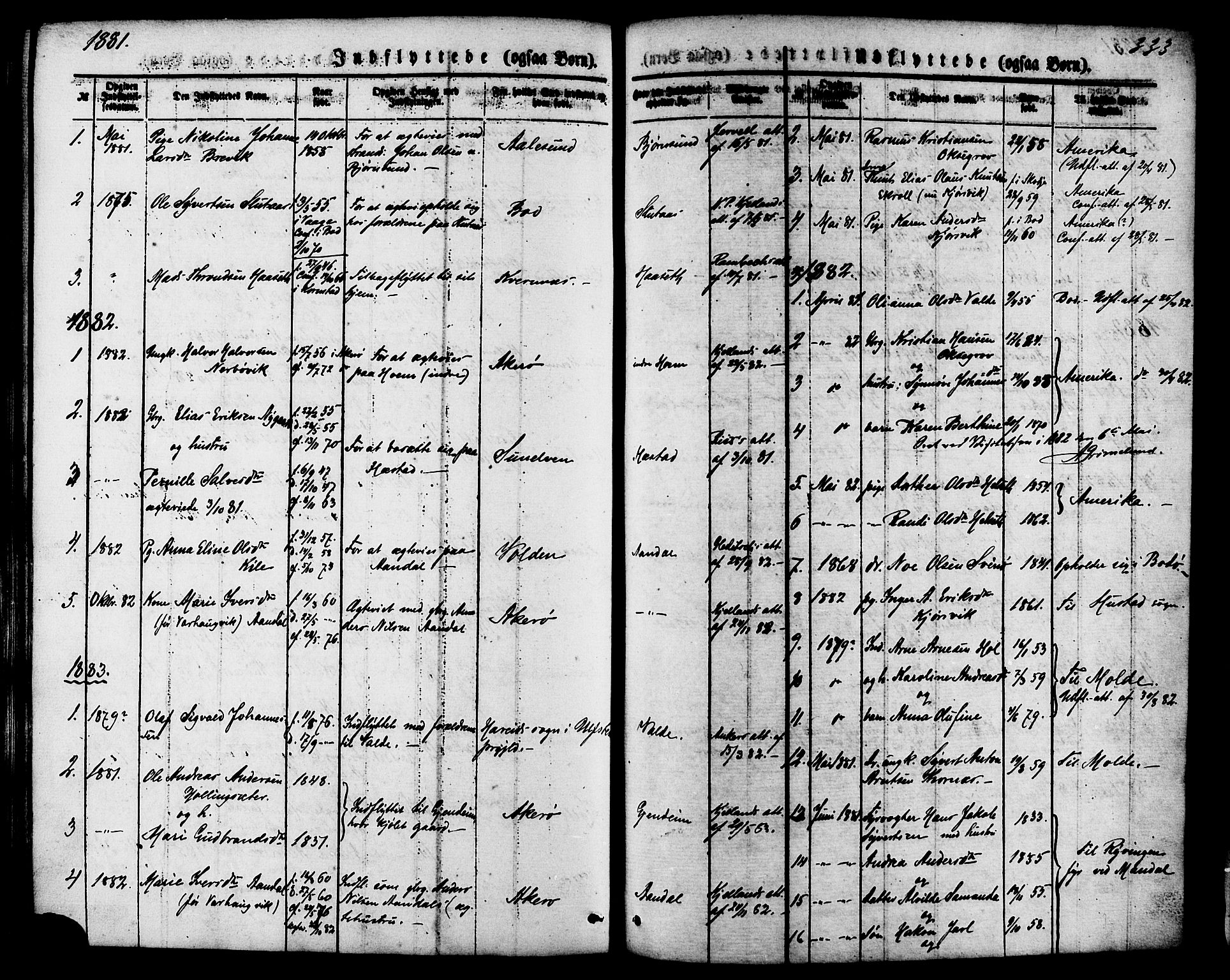 Ministerialprotokoller, klokkerbøker og fødselsregistre - Møre og Romsdal, AV/SAT-A-1454/565/L0749: Parish register (official) no. 565A03, 1871-1886, p. 333