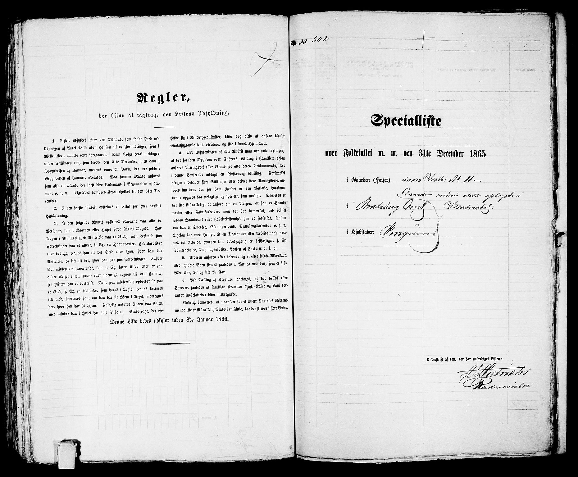 RA, 1865 census for Porsgrunn, 1865, p. 412