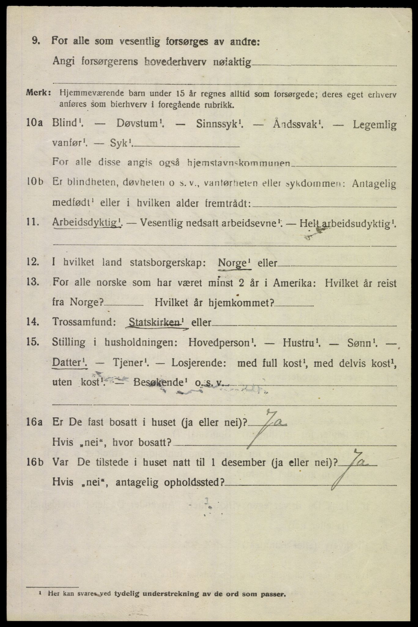 SAK, 1920 census for Øyslebø, 1920, p. 1887