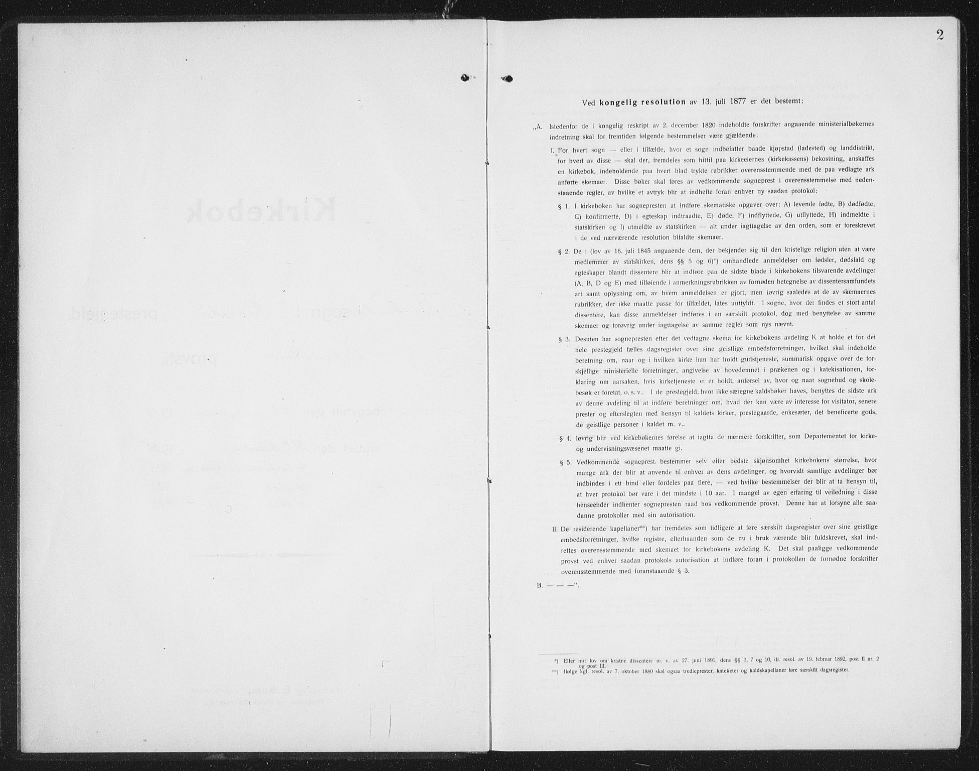 Ministerialprotokoller, klokkerbøker og fødselsregistre - Sør-Trøndelag, SAT/A-1456/675/L0888: Parish register (copy) no. 675C01, 1913-1935, p. 2