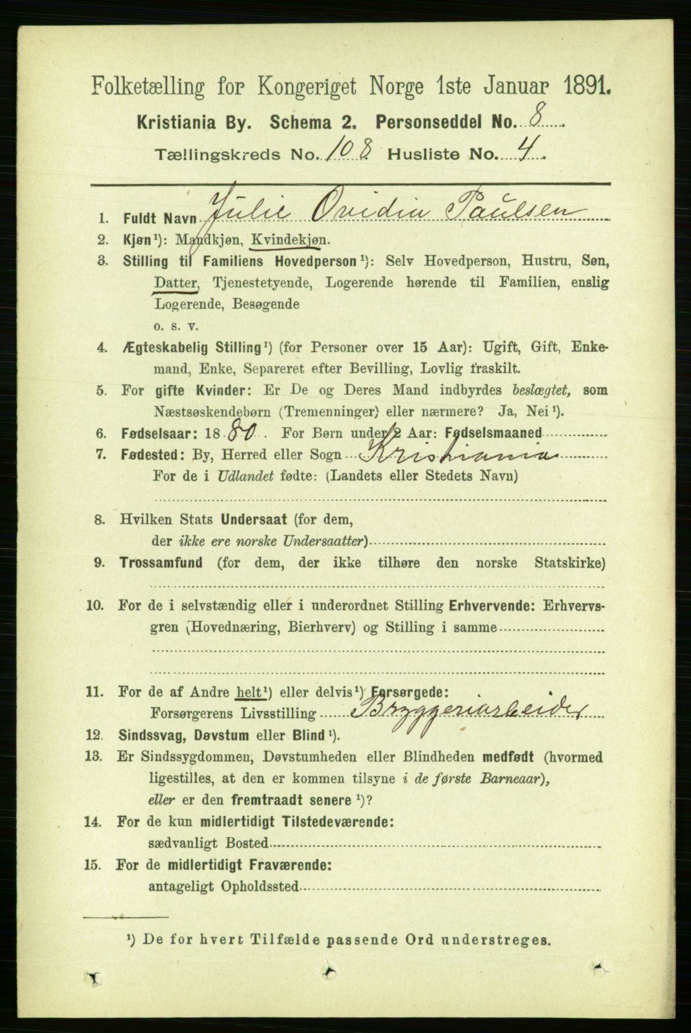 RA, 1891 census for 0301 Kristiania, 1891, p. 55577