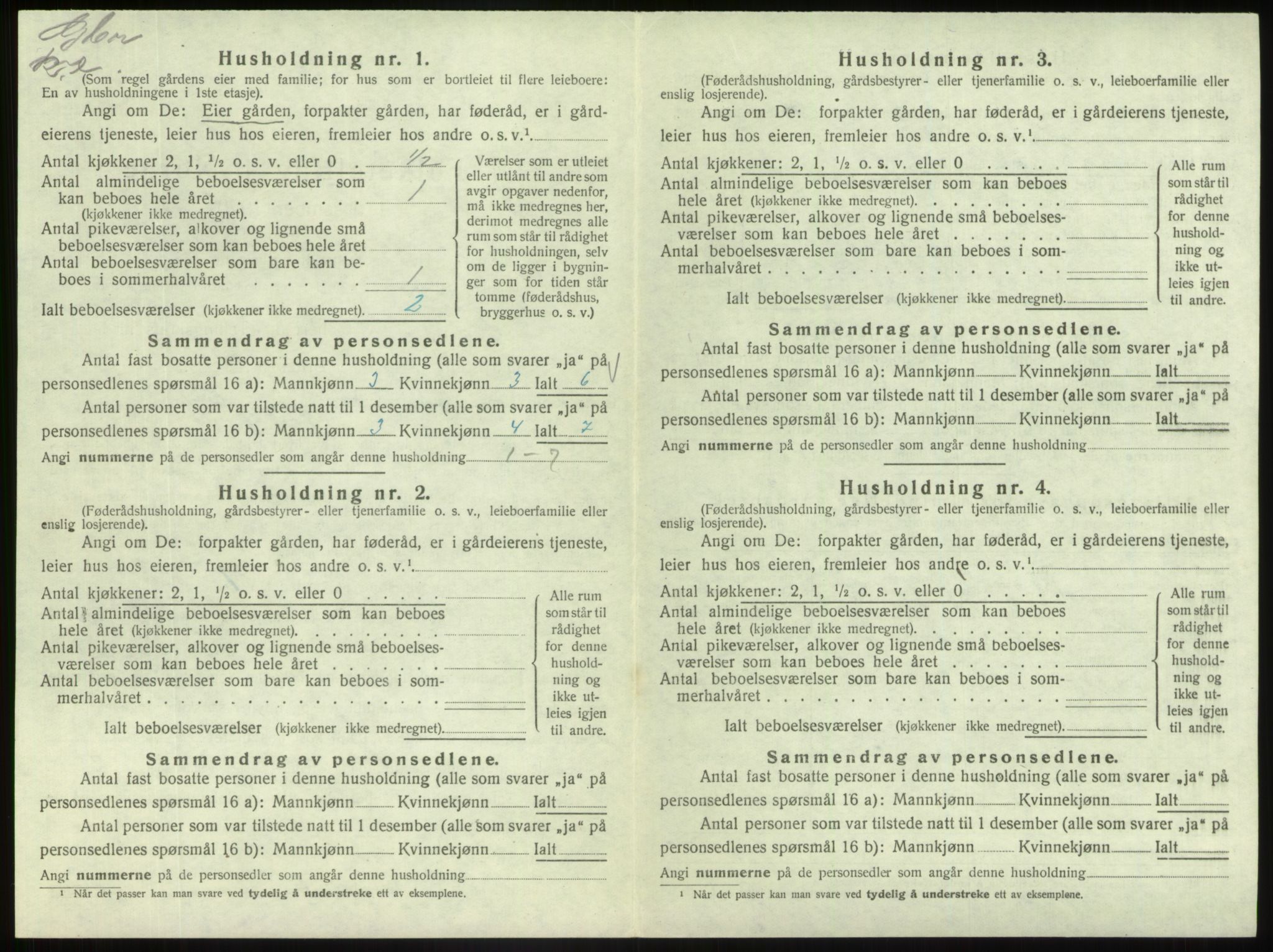 SAB, 1920 census for Fjaler, 1920, p. 364