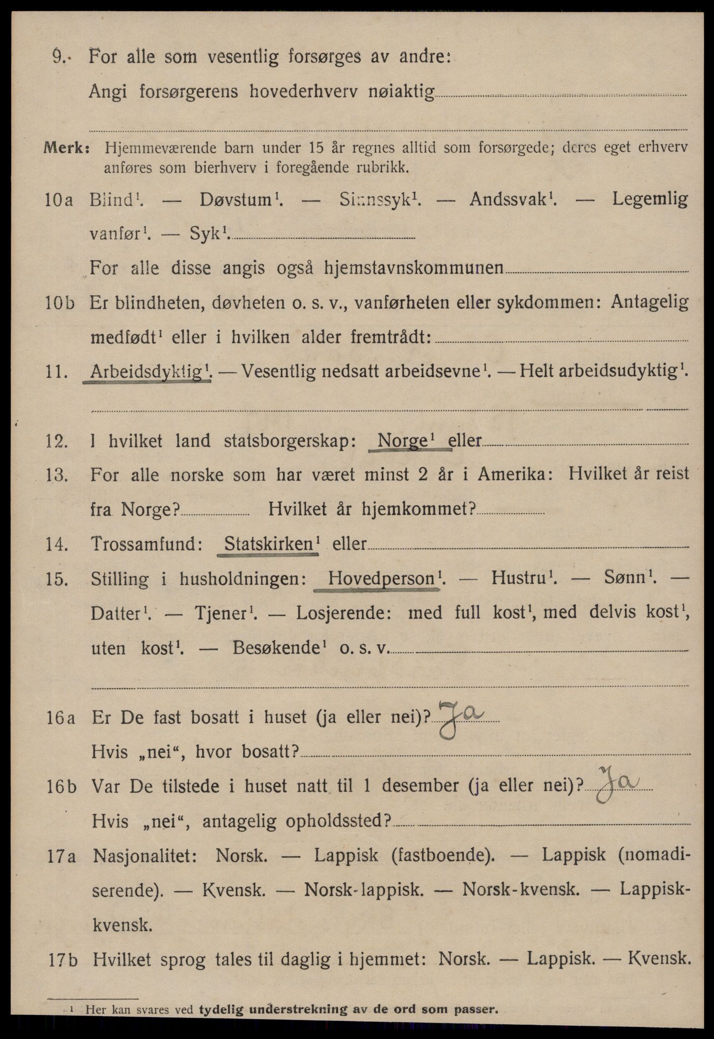 SAT, 1920 census for Orkdal, 1920, p. 3861