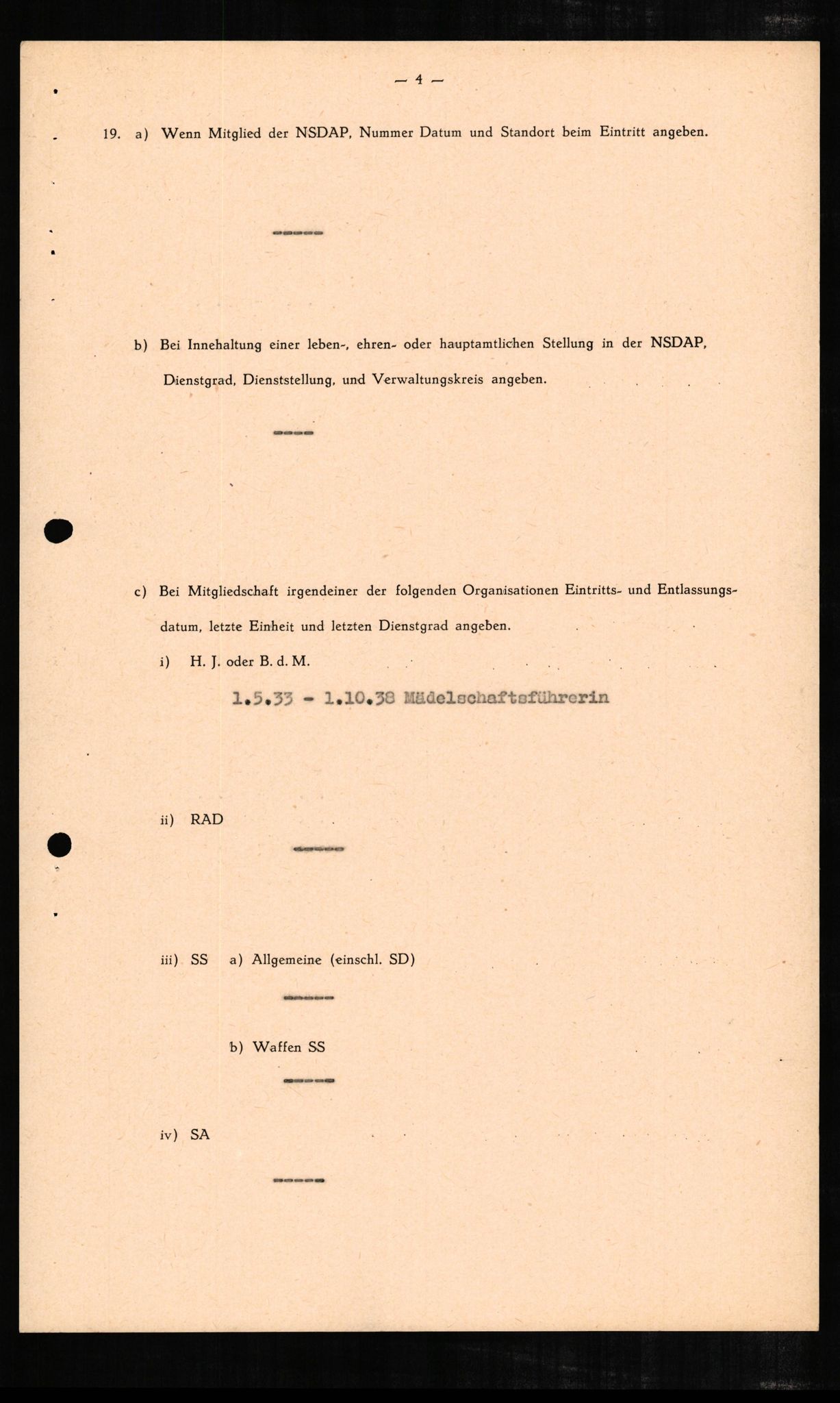 Forsvaret, Forsvarets overkommando II, AV/RA-RAFA-3915/D/Db/L0005: CI Questionaires. Tyske okkupasjonsstyrker i Norge. Tyskere., 1945-1946, p. 143