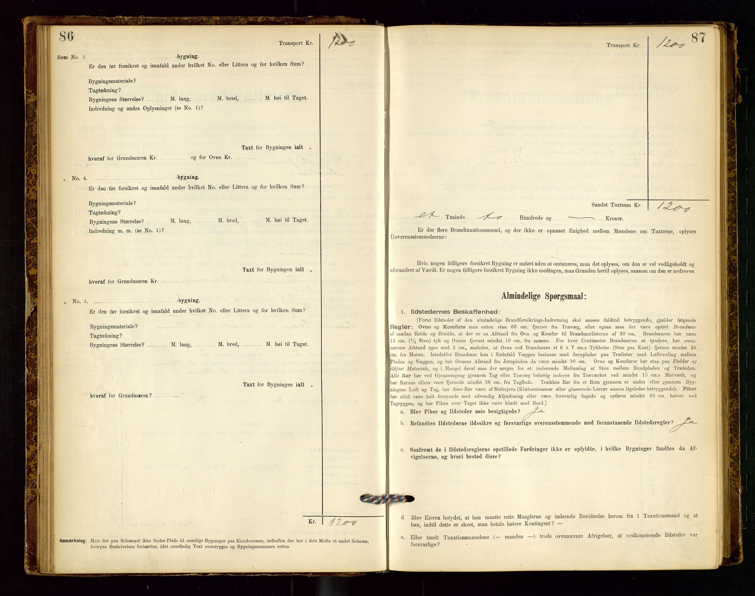 Lund lensmannskontor, AV/SAST-A-100303/Gob/L0001: "Brandtakstprotokol", 1894-1907, p. 86-87