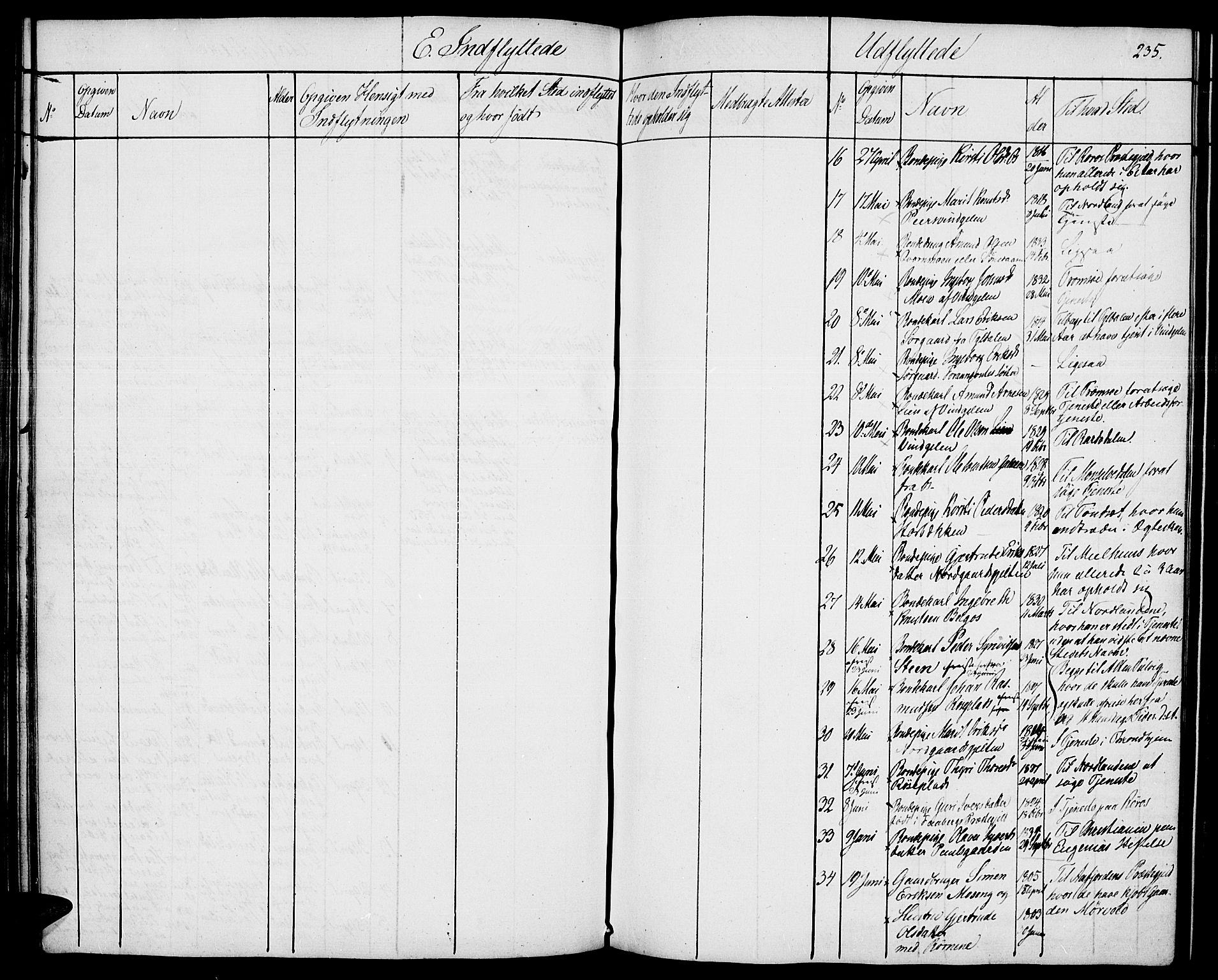 Tolga prestekontor, SAH/PREST-062/K/L0005: Parish register (official) no. 5, 1836-1852, p. 235