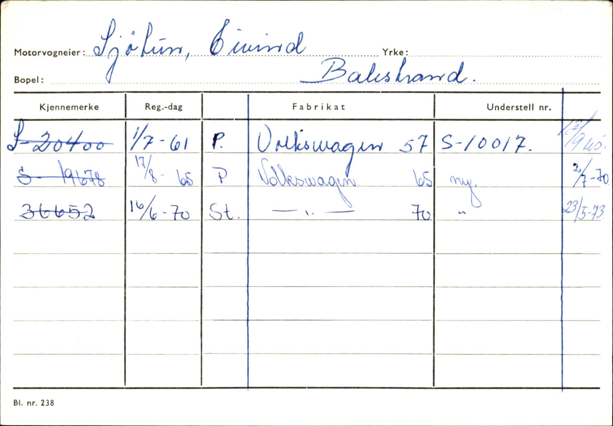 Statens vegvesen, Sogn og Fjordane vegkontor, AV/SAB-A-5301/4/F/L0132: Eigarregister Askvoll A-Å. Balestrand A-Å, 1945-1975, p. 2258