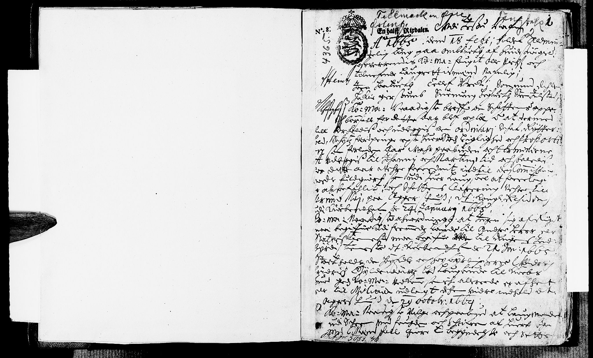 Øvre Telemark østfjelske sorenskriveri, AV/SAKO-A-213/F/Fa/Faa/L0002: Tingbok, 1665, p. 1