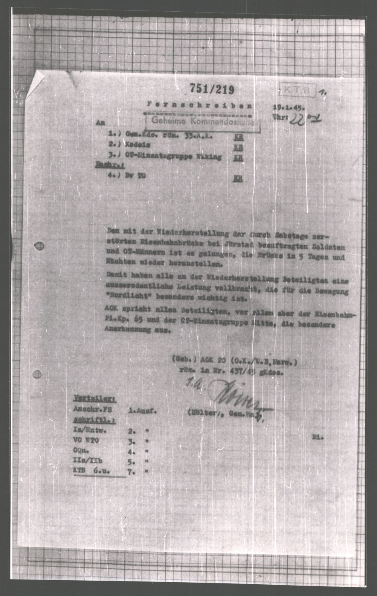 Forsvarets Overkommando. 2 kontor. Arkiv 11.4. Spredte tyske arkivsaker, AV/RA-RAFA-7031/D/Dar/Dara/L0006: Krigsdagbøker for 20. Gebirgs-Armee-Oberkommando (AOK 20), 1945, p. 647