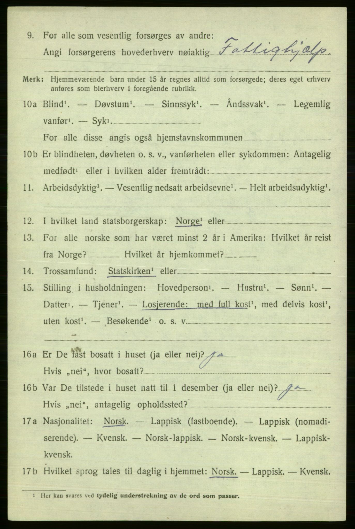 SATØ, 1920 census for Nord-Varanger, 1920, p. 1662