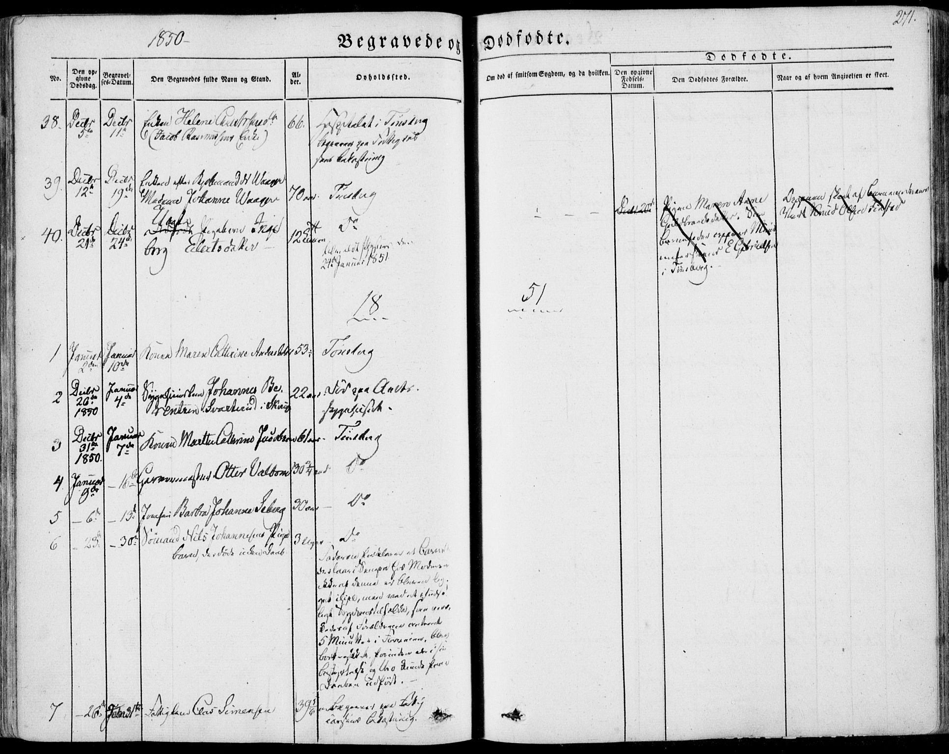 Tønsberg kirkebøker, SAKO/A-330/F/Fa/L0007: Parish register (official) no. I 7, 1845-1854, p. 271