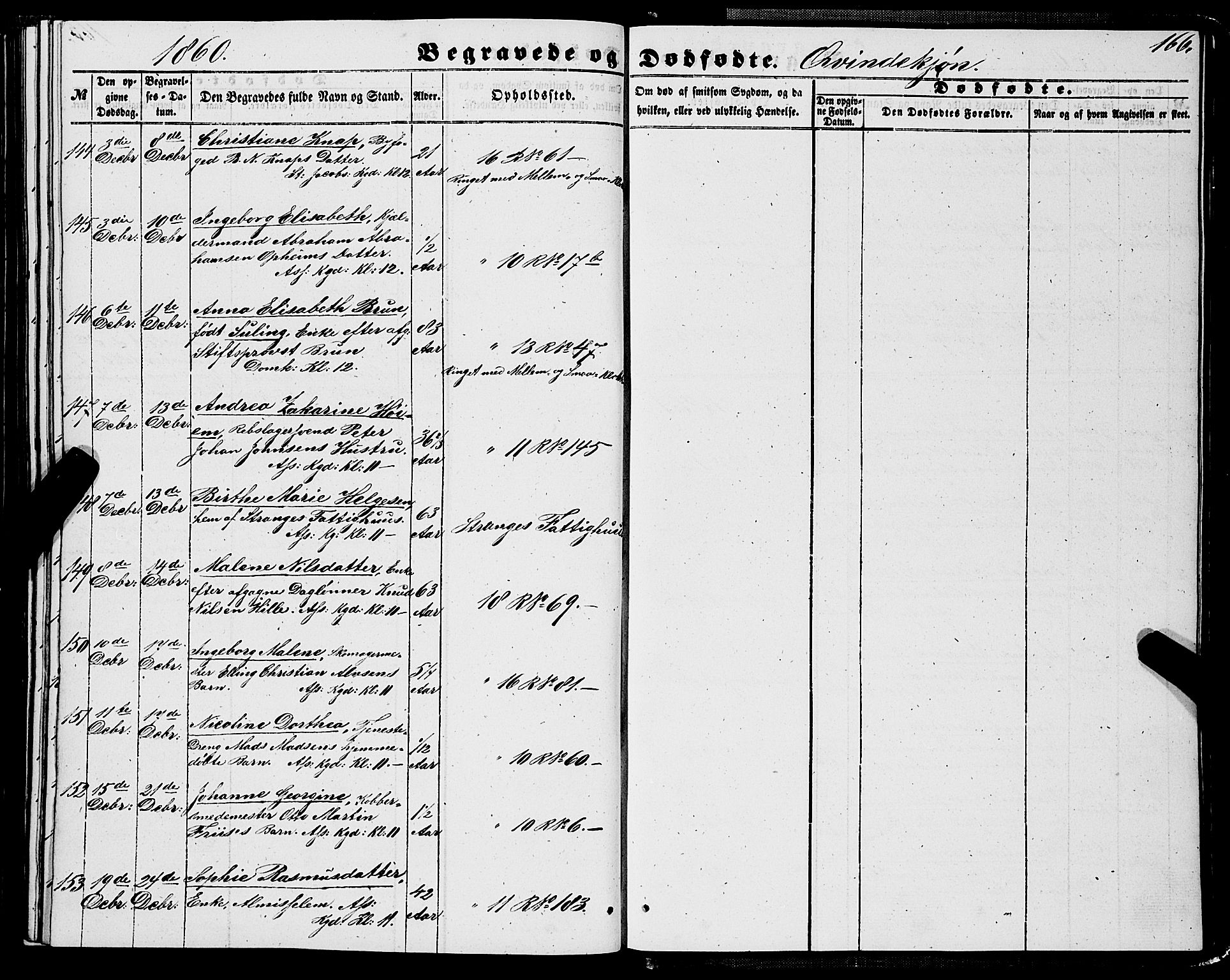 Domkirken sokneprestembete, AV/SAB-A-74801/H/Haa/L0041: Parish register (official) no. E 2, 1853-1863, p. 166