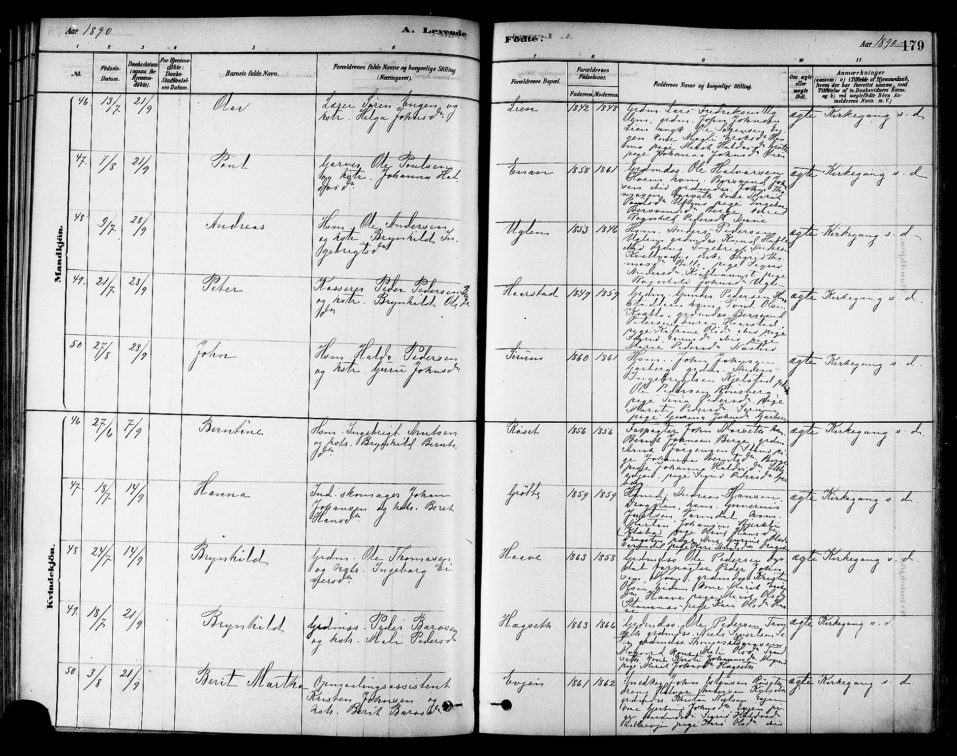 Ministerialprotokoller, klokkerbøker og fødselsregistre - Sør-Trøndelag, AV/SAT-A-1456/695/L1148: Parish register (official) no. 695A08, 1878-1891, p. 179