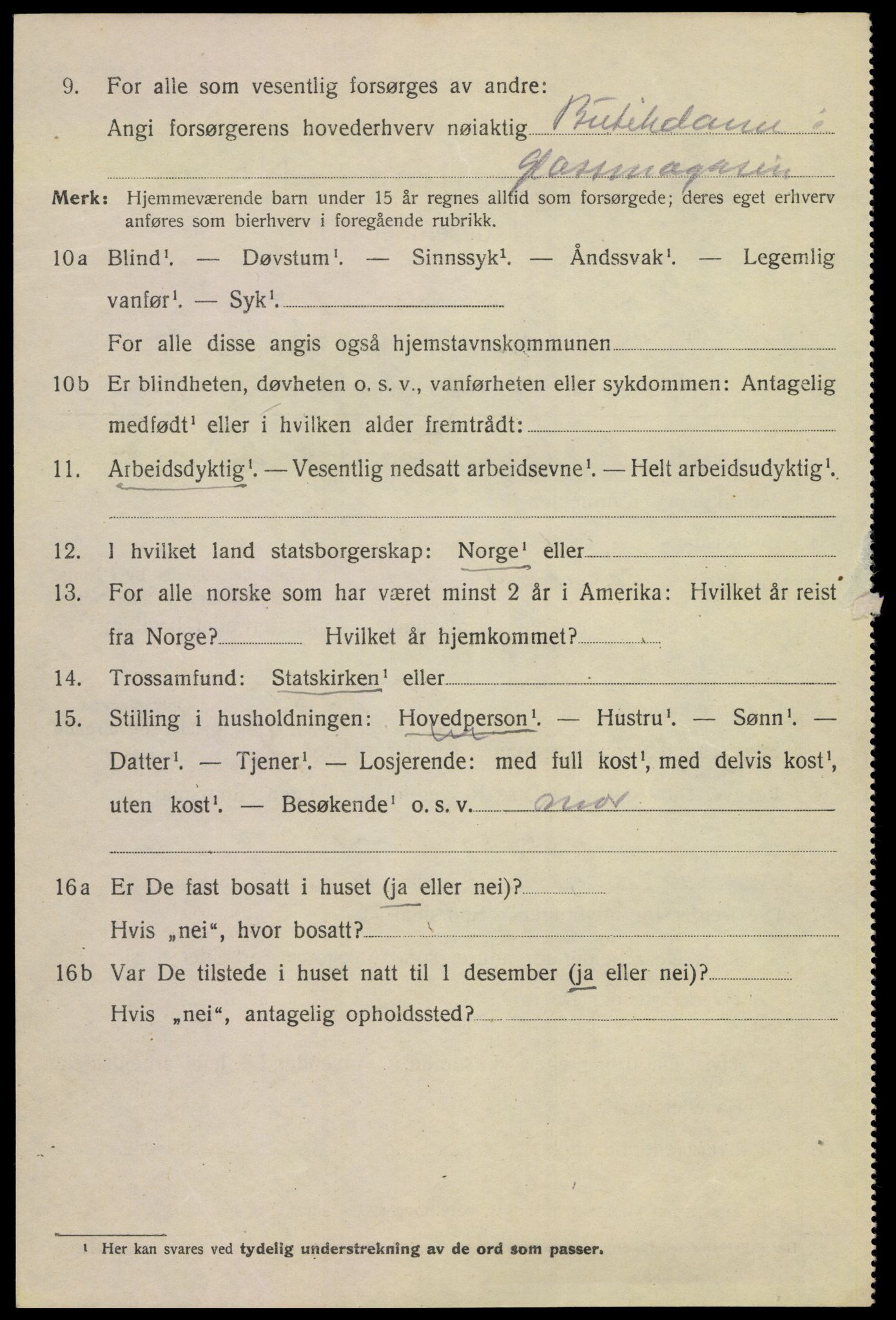 SAKO, 1920 census for Kragerø, 1920, p. 5578