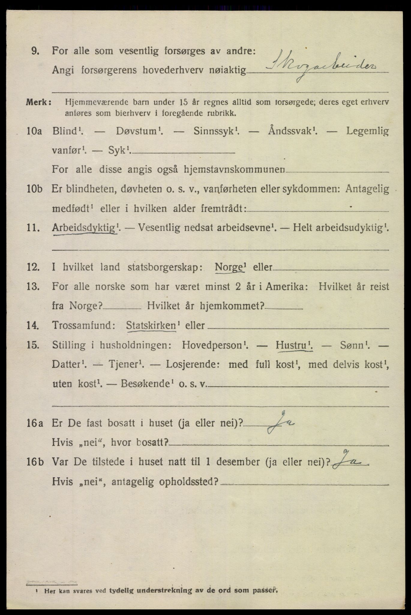 SAK, 1920 census for Holt, 1920, p. 5419