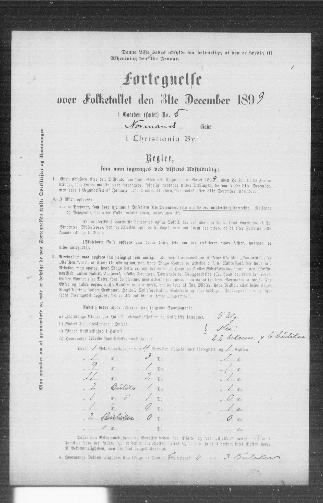 OBA, Municipal Census 1899 for Kristiania, 1899, p. 9543