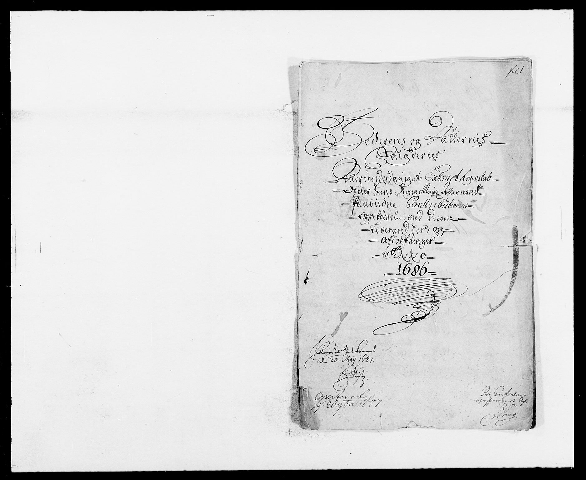 Rentekammeret inntil 1814, Reviderte regnskaper, Fogderegnskap, RA/EA-4092/R46/L2726: Fogderegnskap Jæren og Dalane, 1686-1689, p. 1