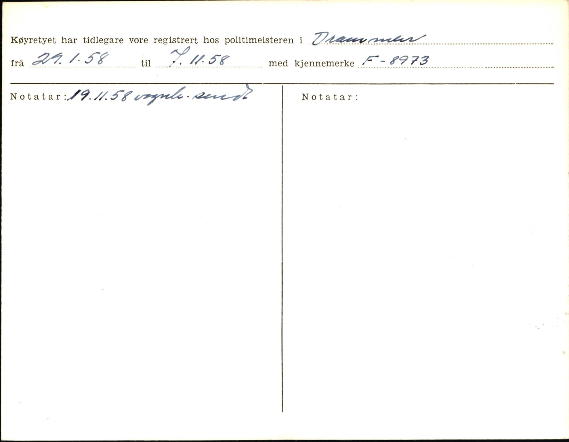 Statens vegvesen, Sogn og Fjordane vegkontor, AV/SAB-A-5301/4/F/L0006: Registerkort utmeldte Fjordane S8300-9500, 1930-1961, p. 155