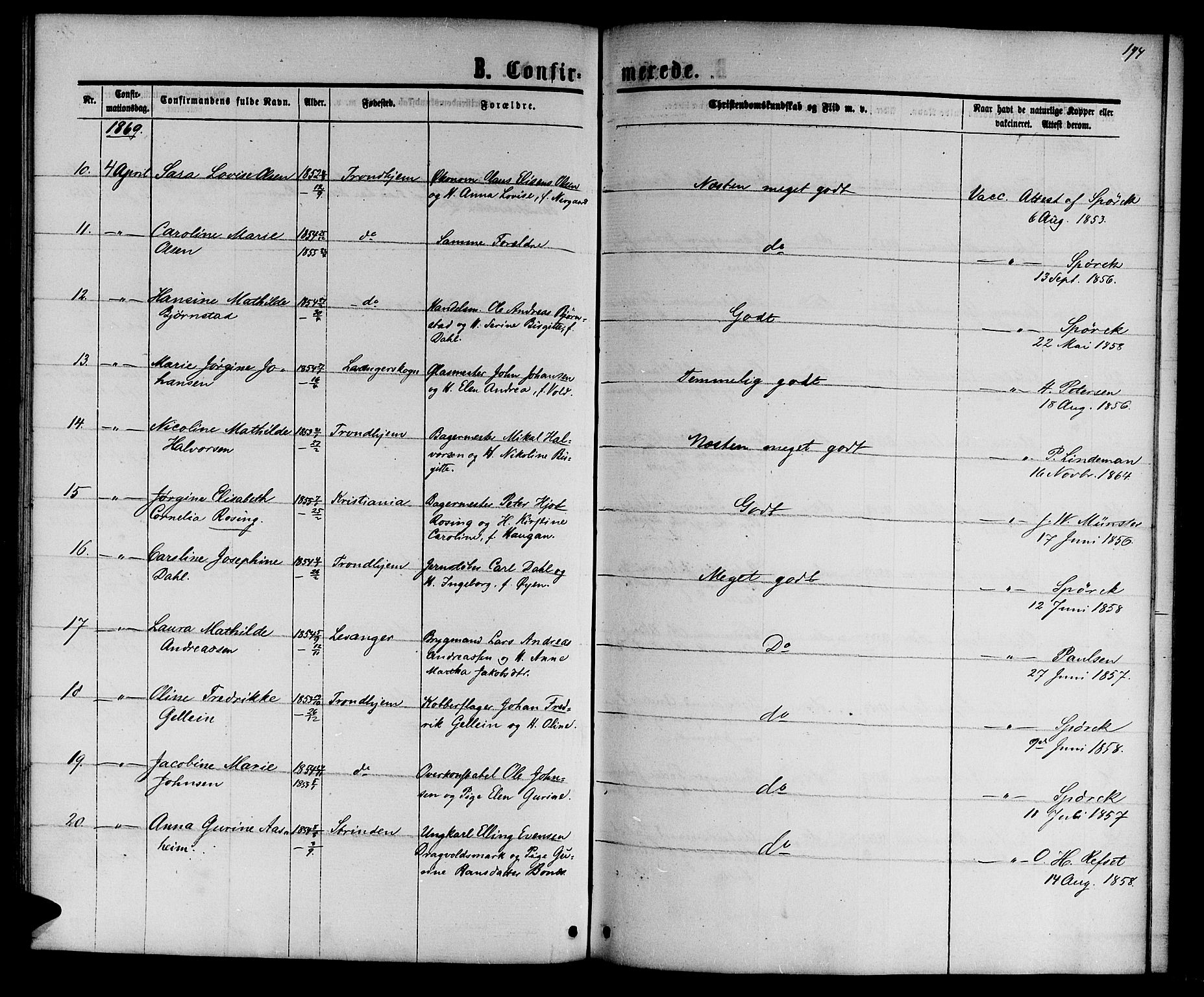 Ministerialprotokoller, klokkerbøker og fødselsregistre - Sør-Trøndelag, AV/SAT-A-1456/601/L0087: Parish register (copy) no. 601C05, 1864-1881, p. 194