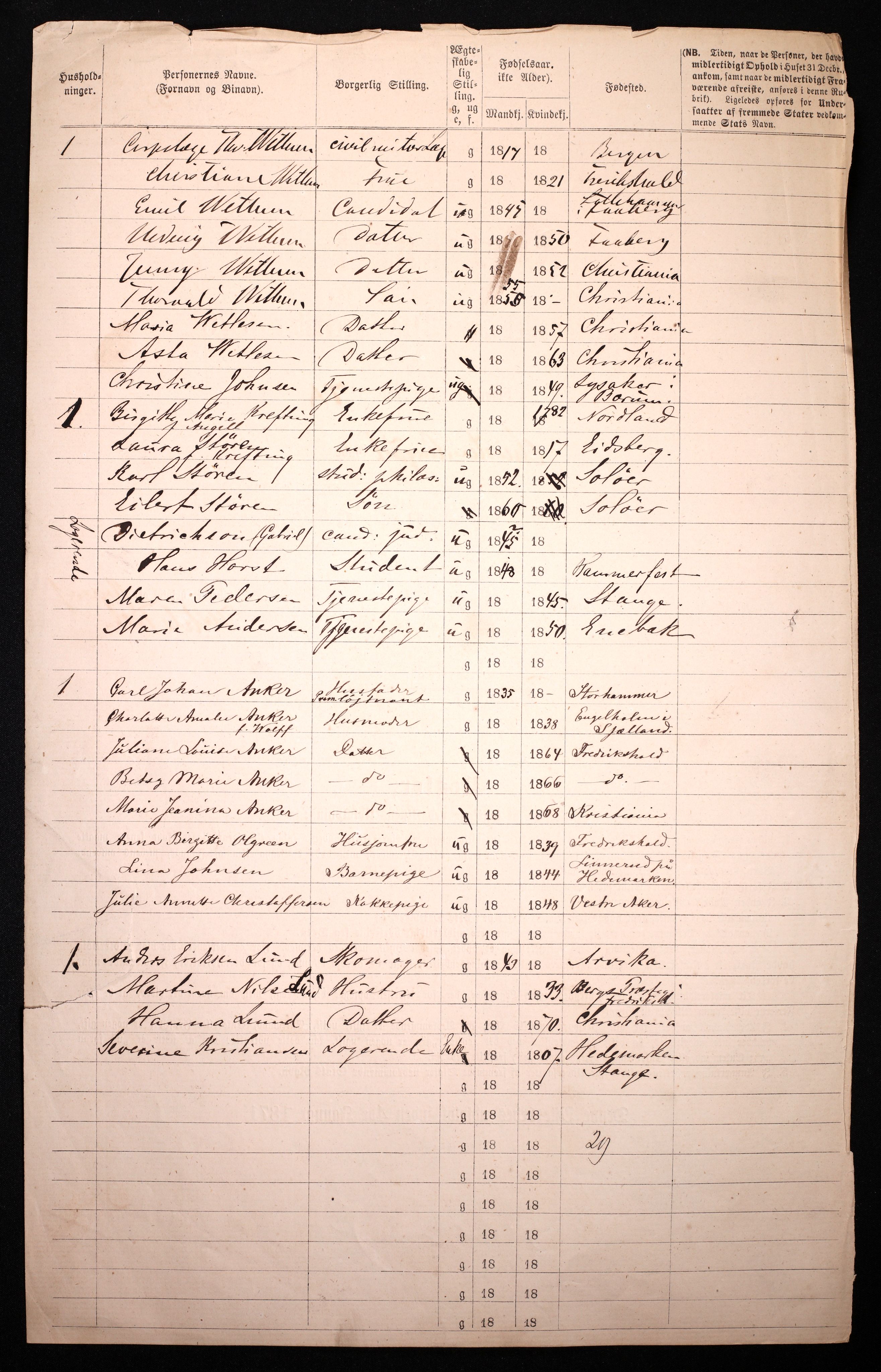 RA, 1870 census for 0301 Kristiania, 1870, p. 557