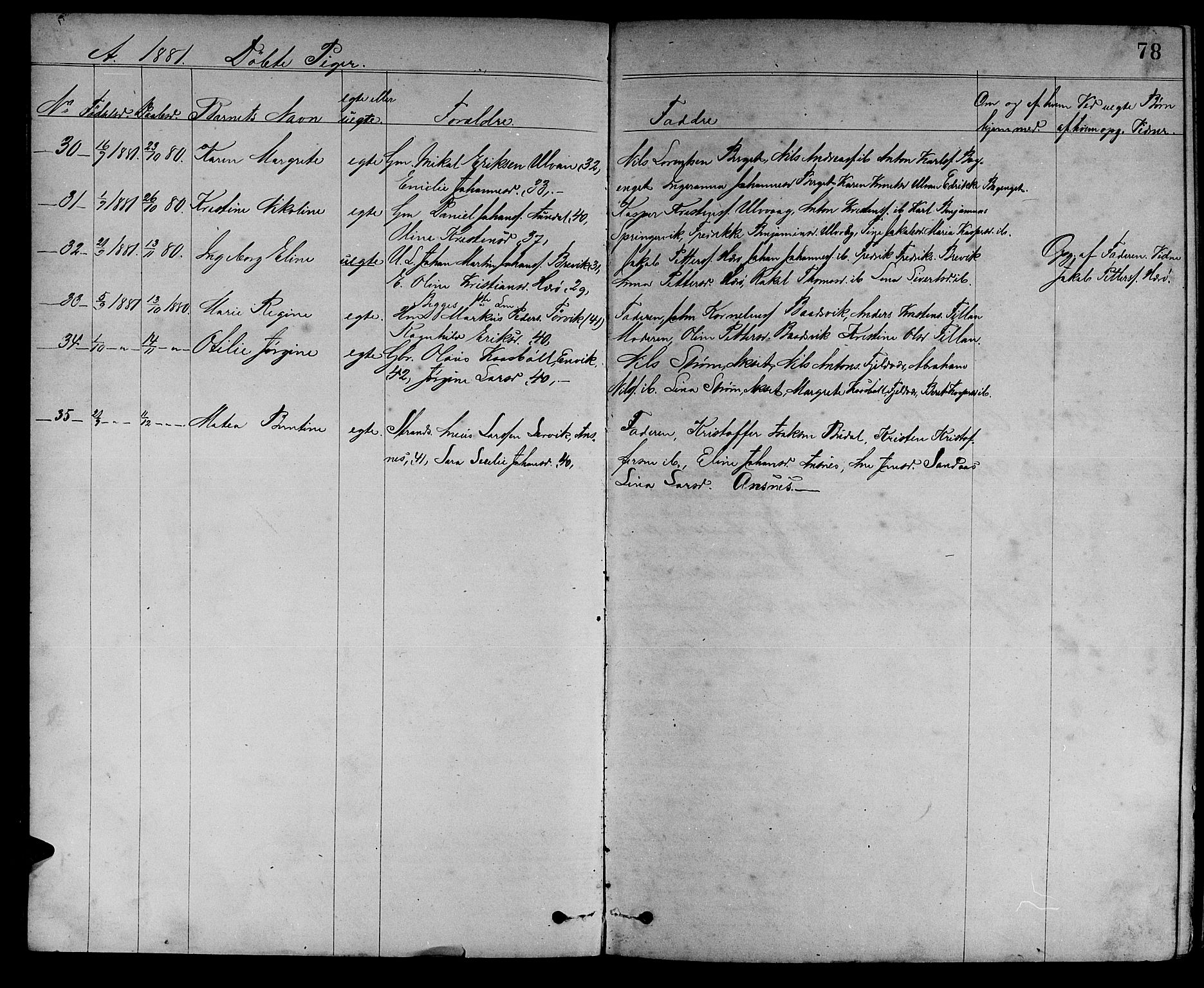 Ministerialprotokoller, klokkerbøker og fødselsregistre - Sør-Trøndelag, SAT/A-1456/637/L0561: Parish register (copy) no. 637C02, 1873-1882, p. 78