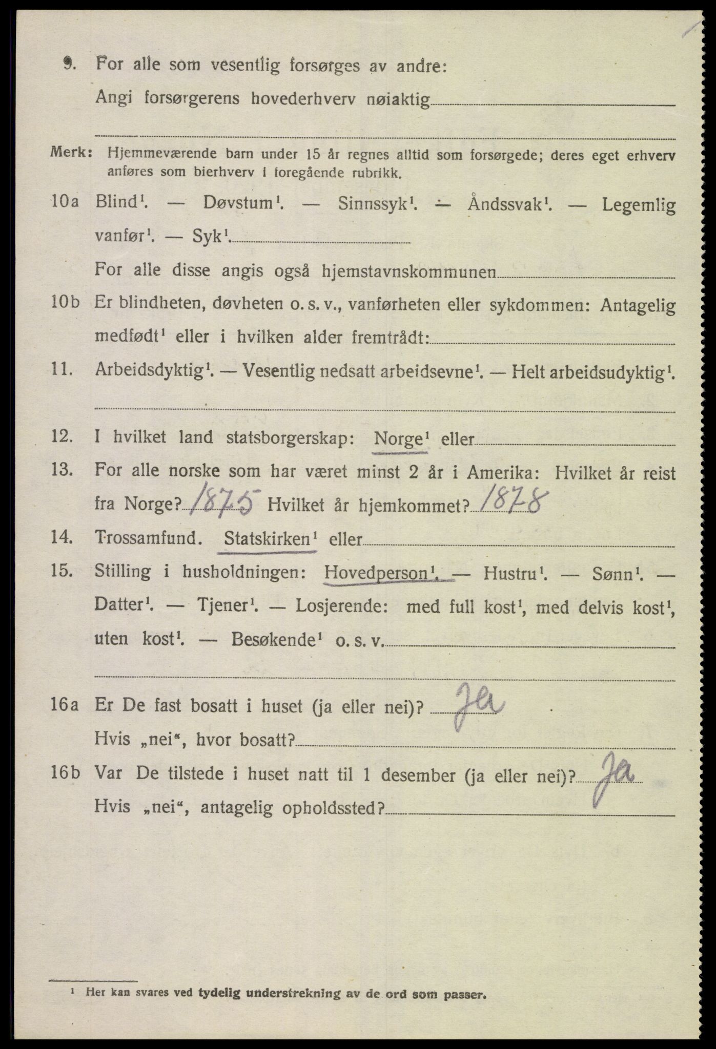 SAK, 1920 census for Spangereid, 1920, p. 2238