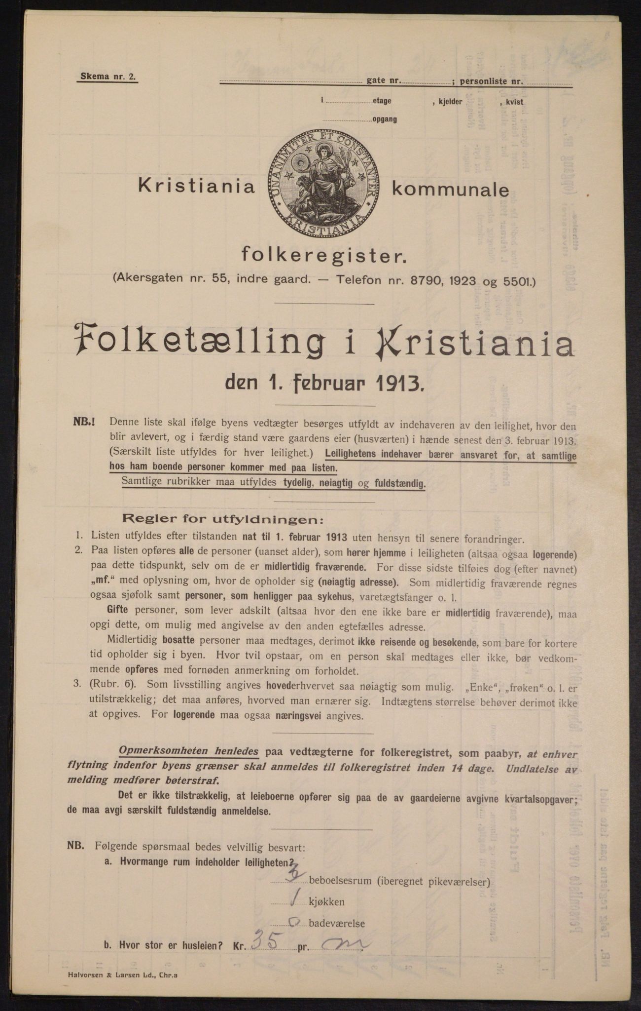 OBA, Municipal Census 1913 for Kristiania, 1913, p. 38860